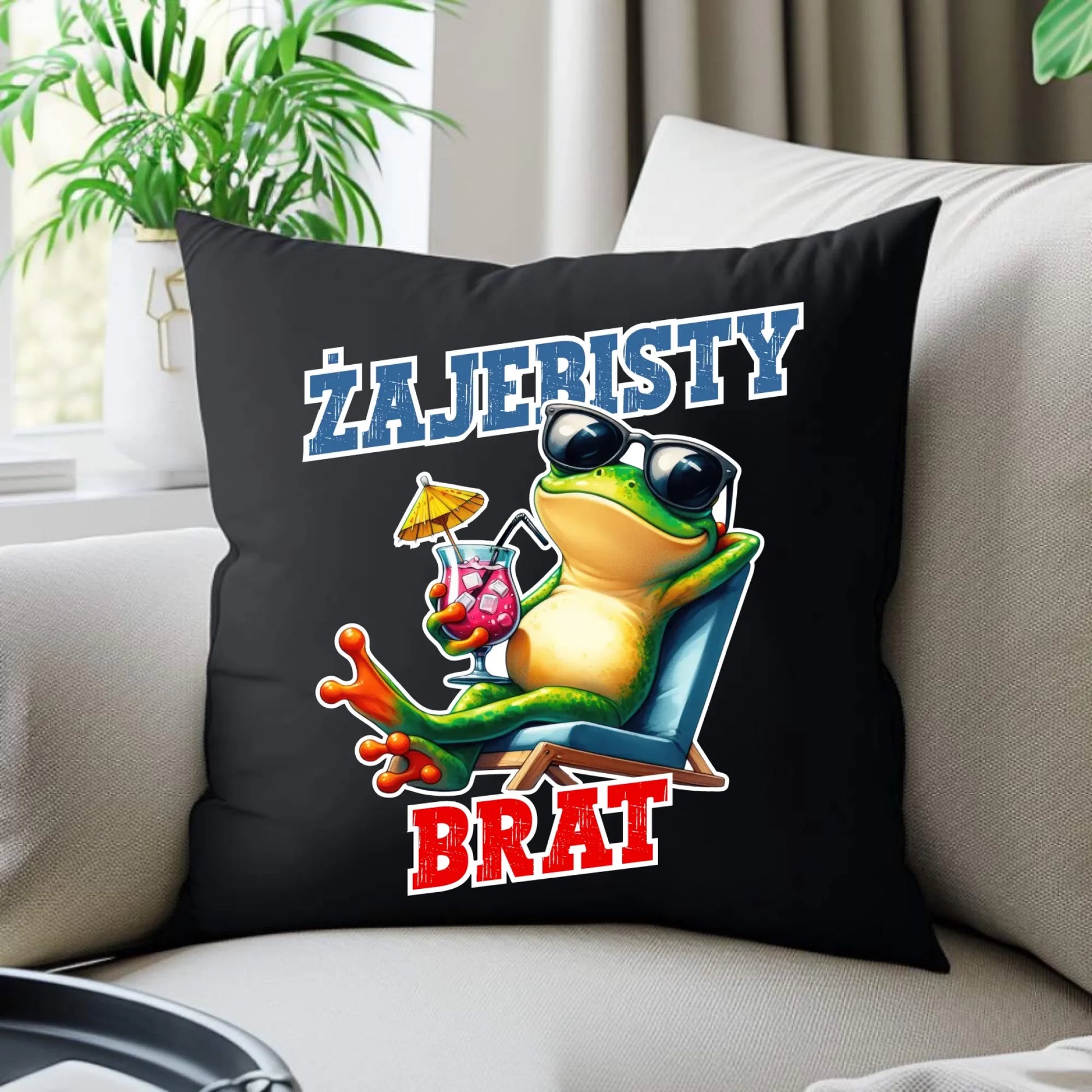 Poduszka dekoracyjna dla brata - Żajebisty Brat DB01 - StoryCups.pl