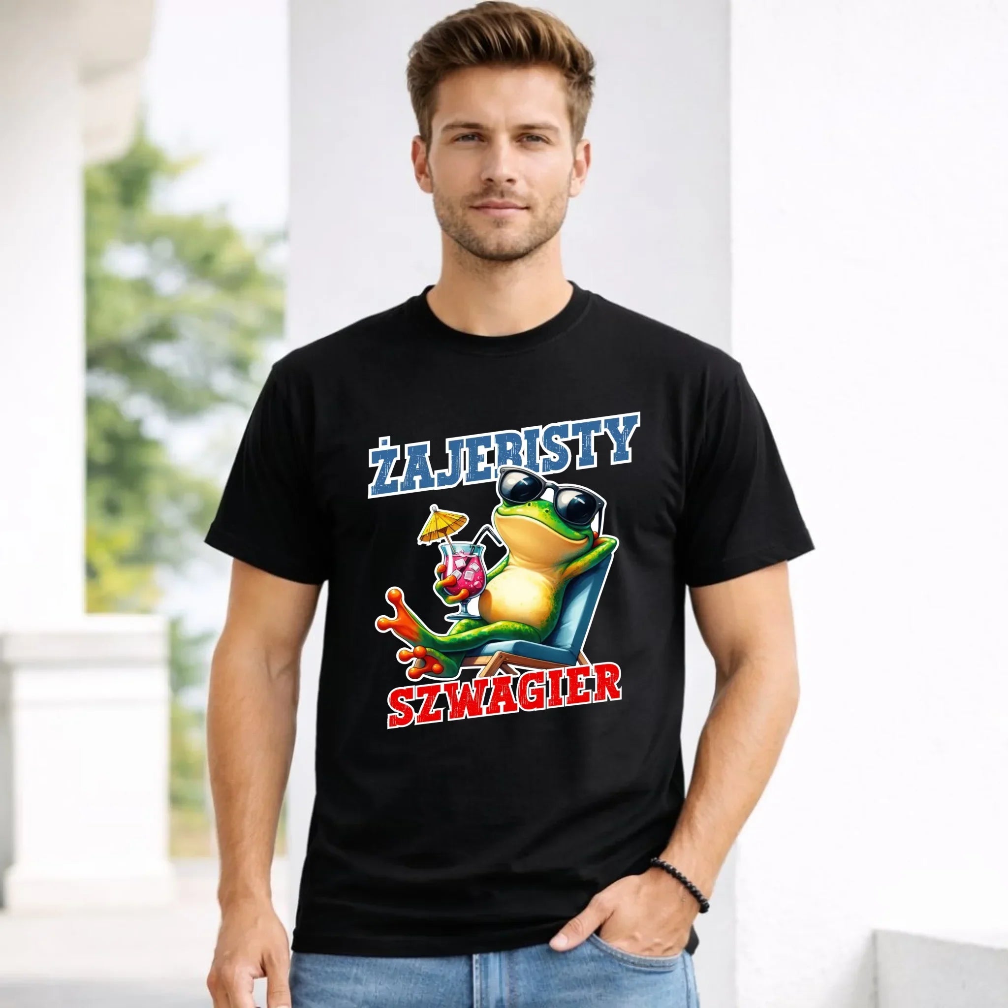 Koszulka męska dla szwagra - Żajebisty Szwagier DSZ01 - StoryCups.pl