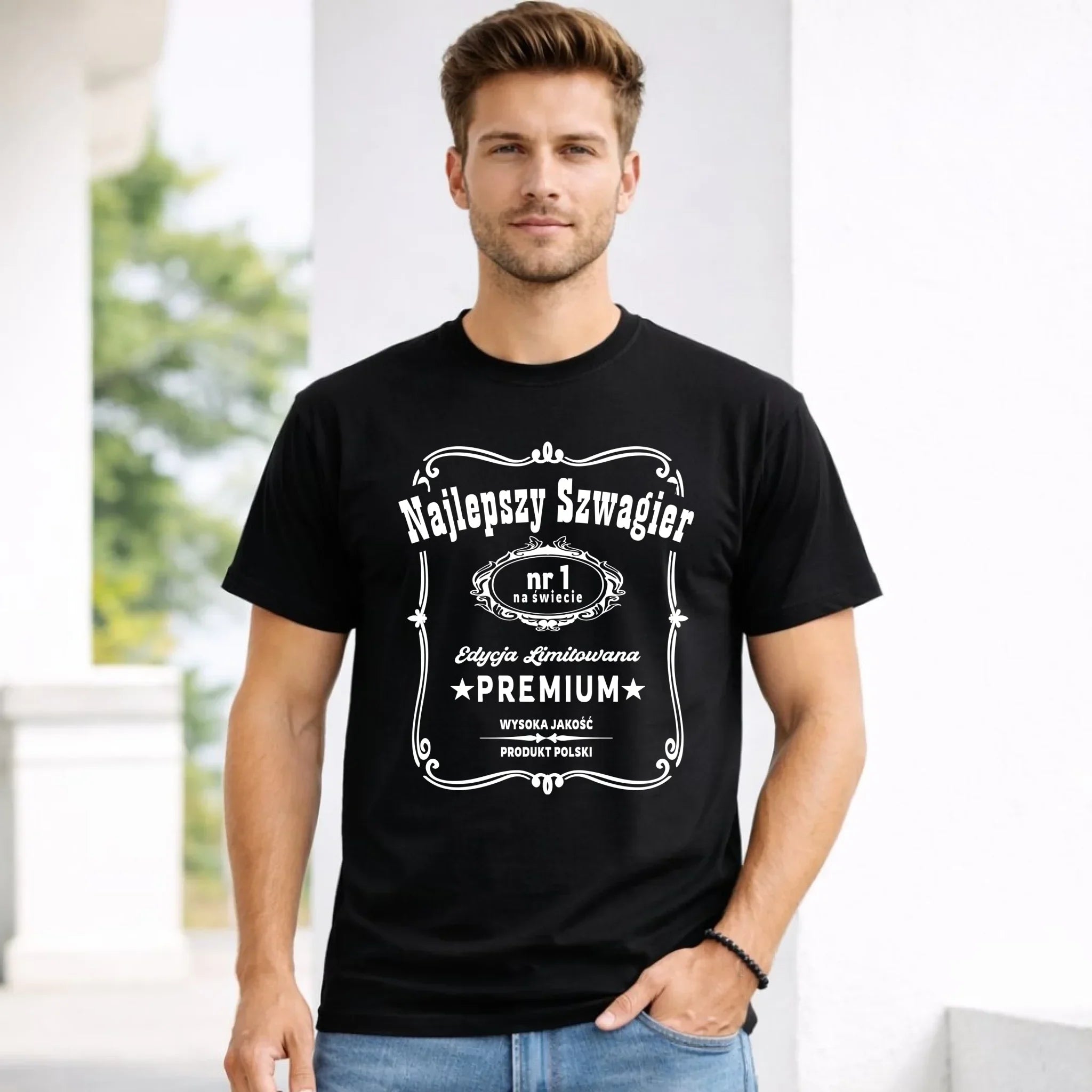 Koszulka męska dla szwagra - Najlepszy Szwagier Edycja Limitowana DSZ02 - StoryCups.pl