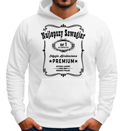 Bluza męska z kapturem dla szwagra - Najlepszy Szwagier Edycja Limitowana DSZ02 - StoryCups.pl