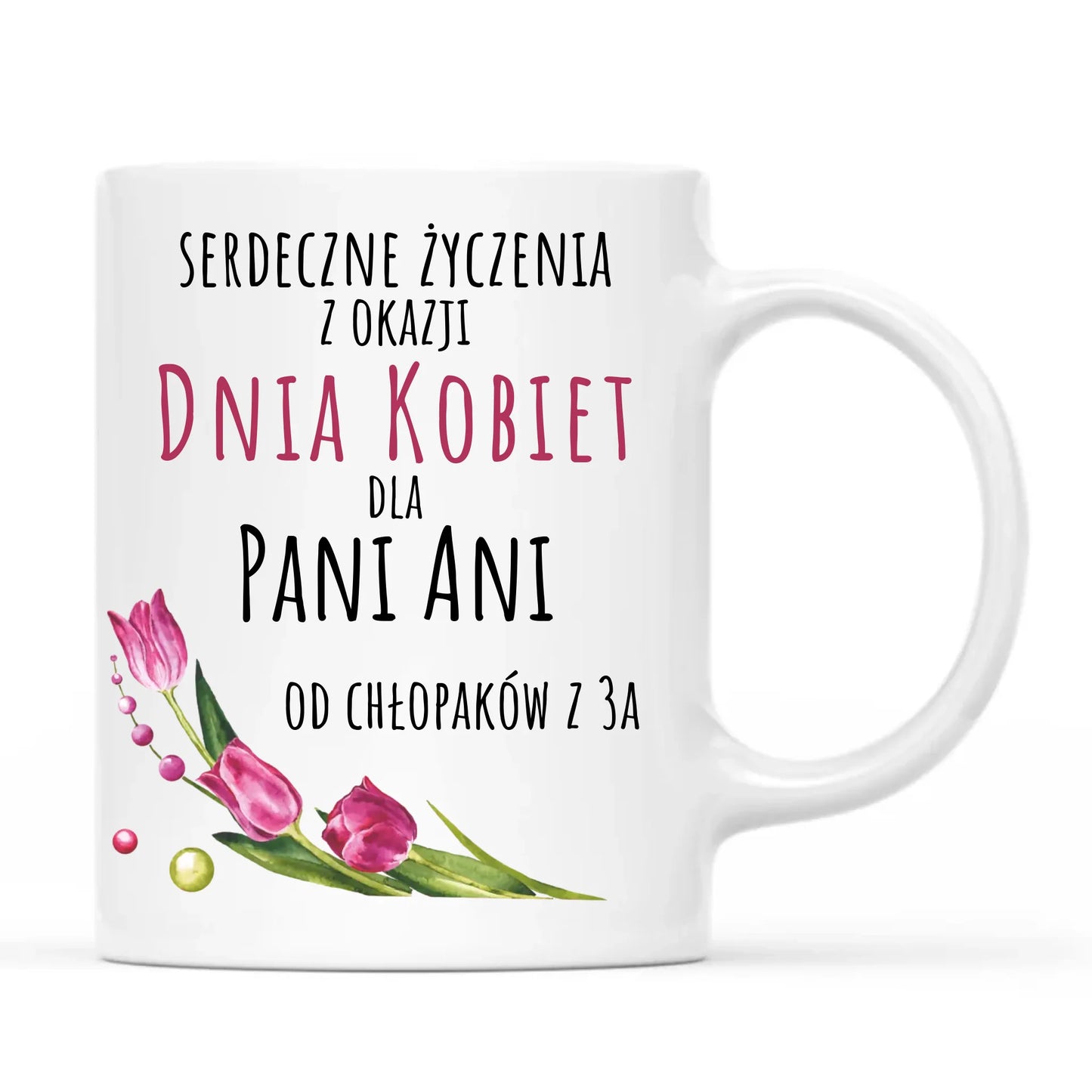 Kubek na Dzień Kobiet - Serdeczne życzenia - personalizowany DK01 - StoryCups.pl