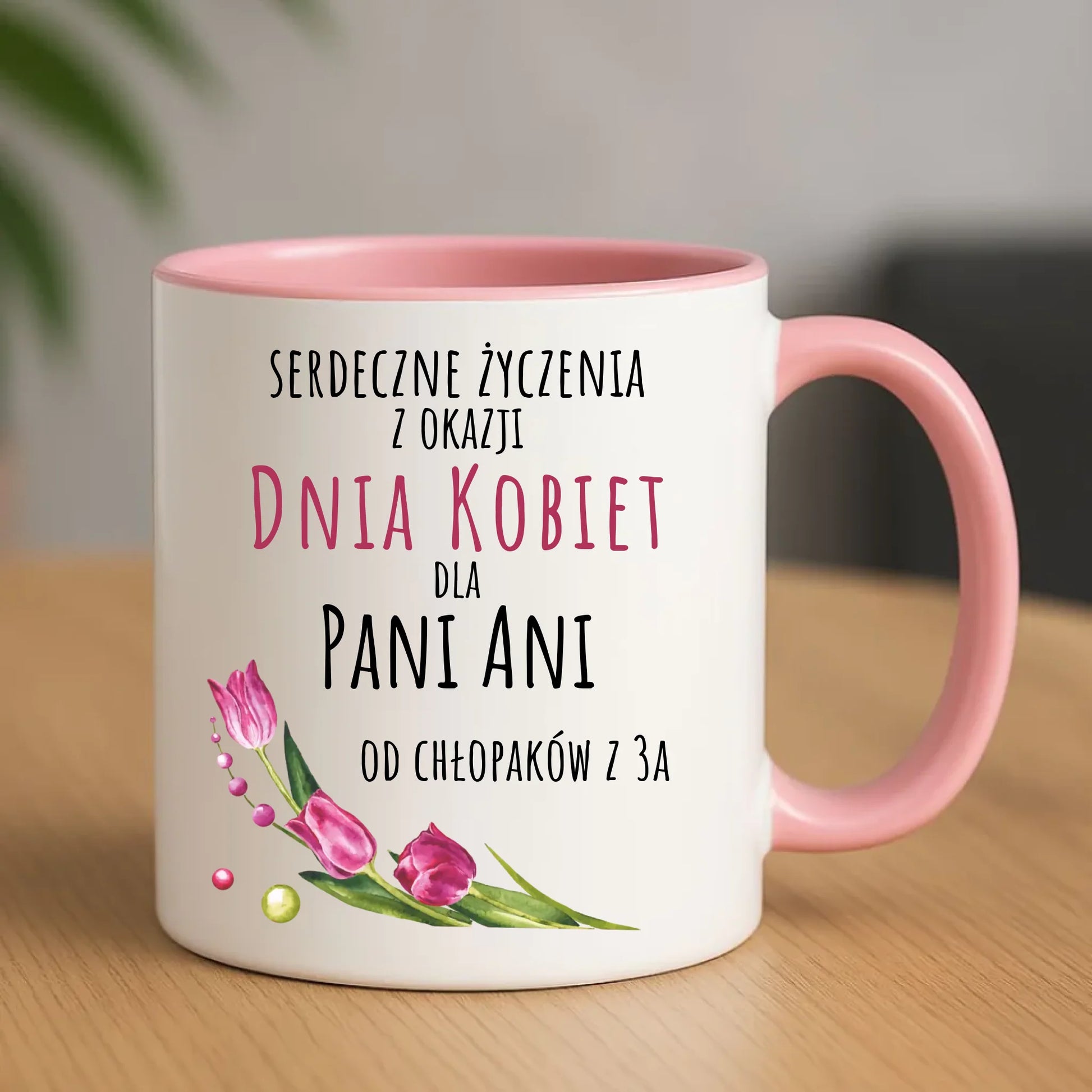 Kubek na Dzień Kobiet - Serdeczne życzenia - personalizowany DK01 - StoryCups.pl