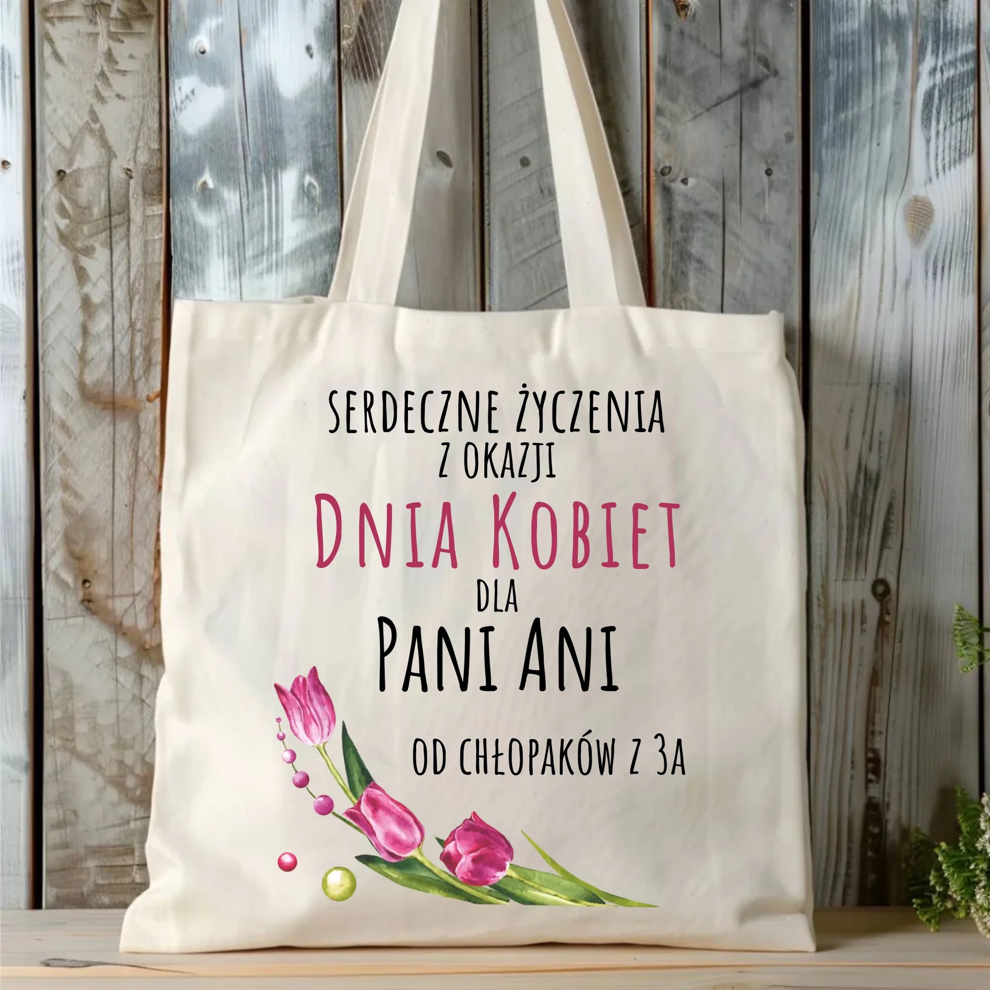 Torba na Dzień Kobiet - Serdeczne życzenia - personalizowana DK01 - StoryCups.pl
