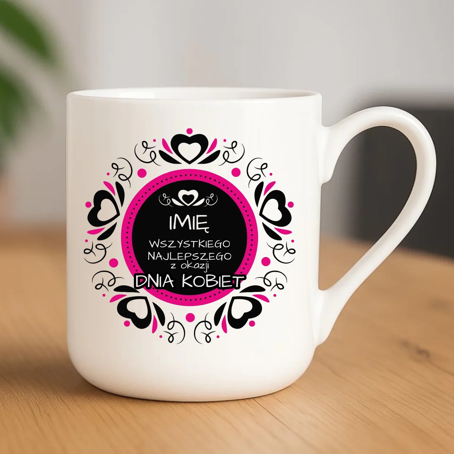 Kubek elegant na Dzień Kobiet - Wszystkiego Najlepszego - personalizowany DK02 - StoryCups.pl