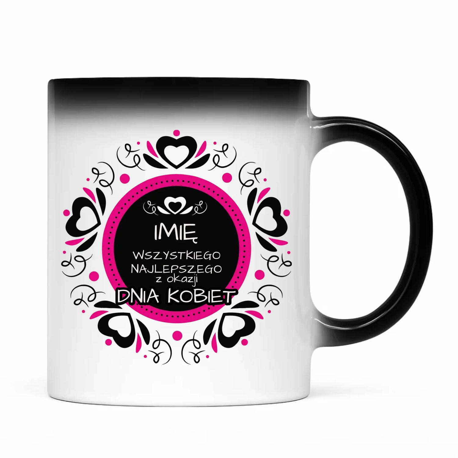 Kubek magiczny na Dzień Kobiet - Wszystkiego Najlepszego - personalizowany DK02 - StoryCups.pl