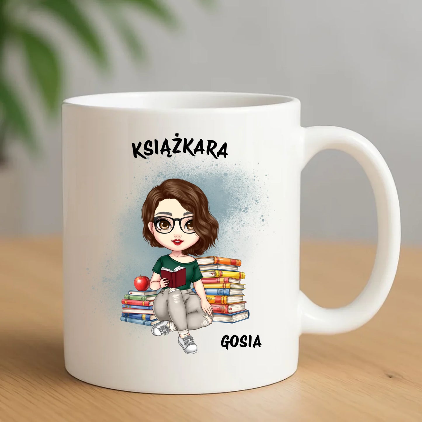 Kubek - Książkara - Prezent dla miłośniczki czytania książek - personalizowany DZ03