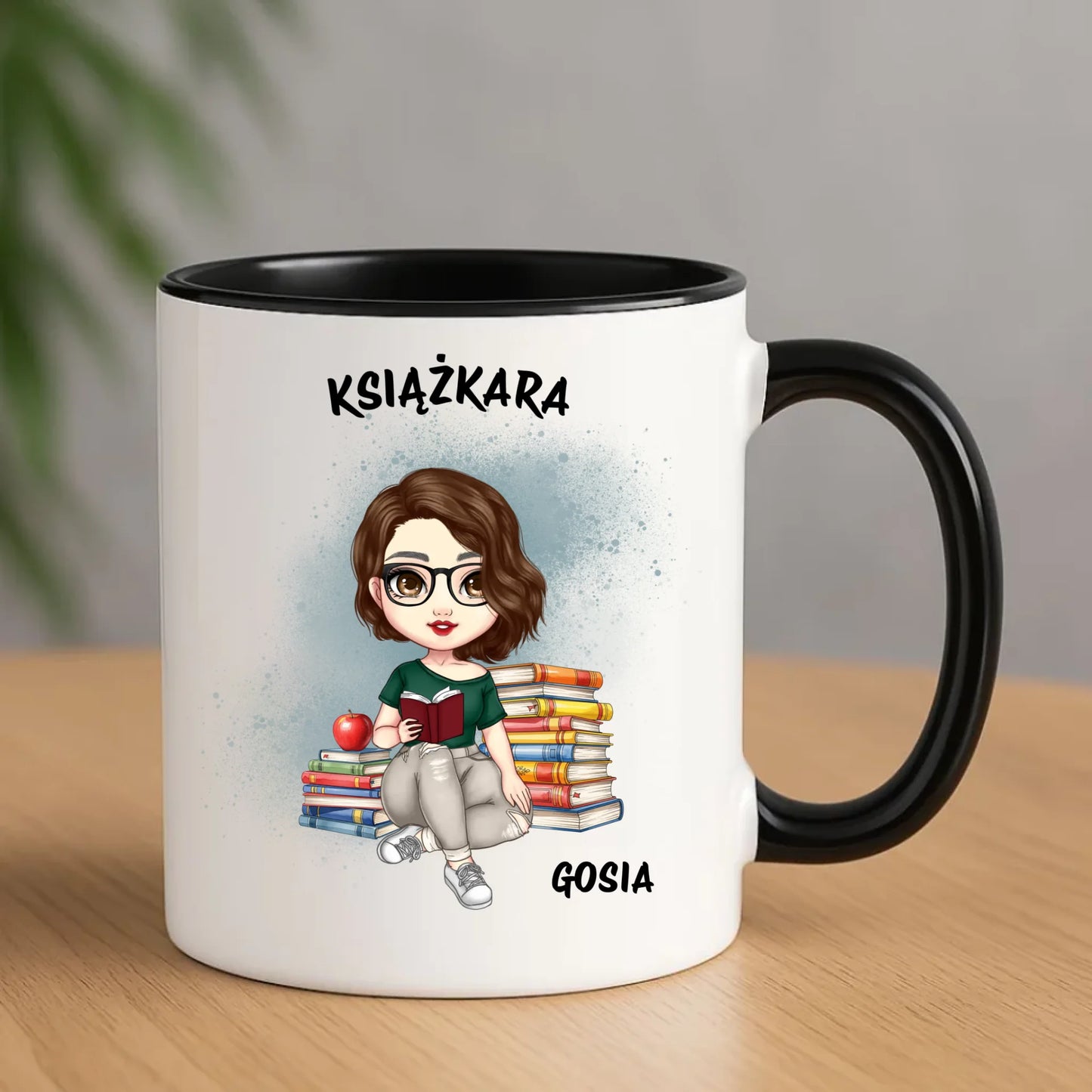 Kubek - Książkara - Prezent dla miłośniczki czytania książek - personalizowany DZ03