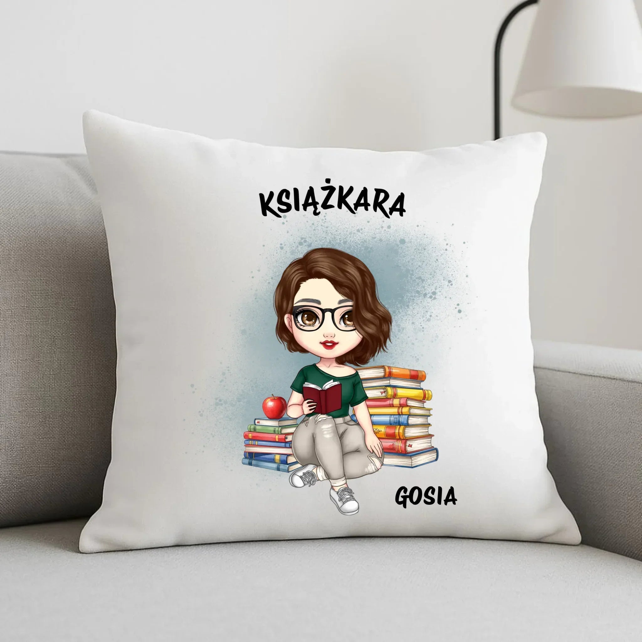 Poduszka - Książkara - Prezent dla miłośniczki czytania książek - personalizowana DZ03 - StoryCups.pl