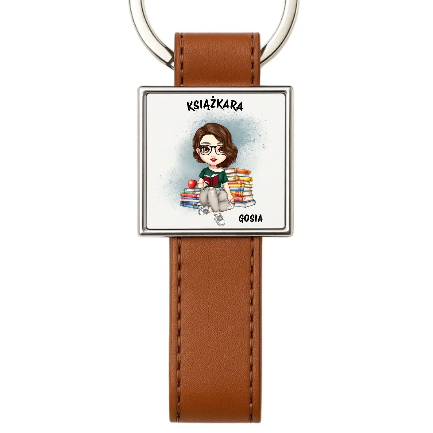 Brelok - Książkara - Prezent dla miłośniczki czytania książek - personalizowany DZ03