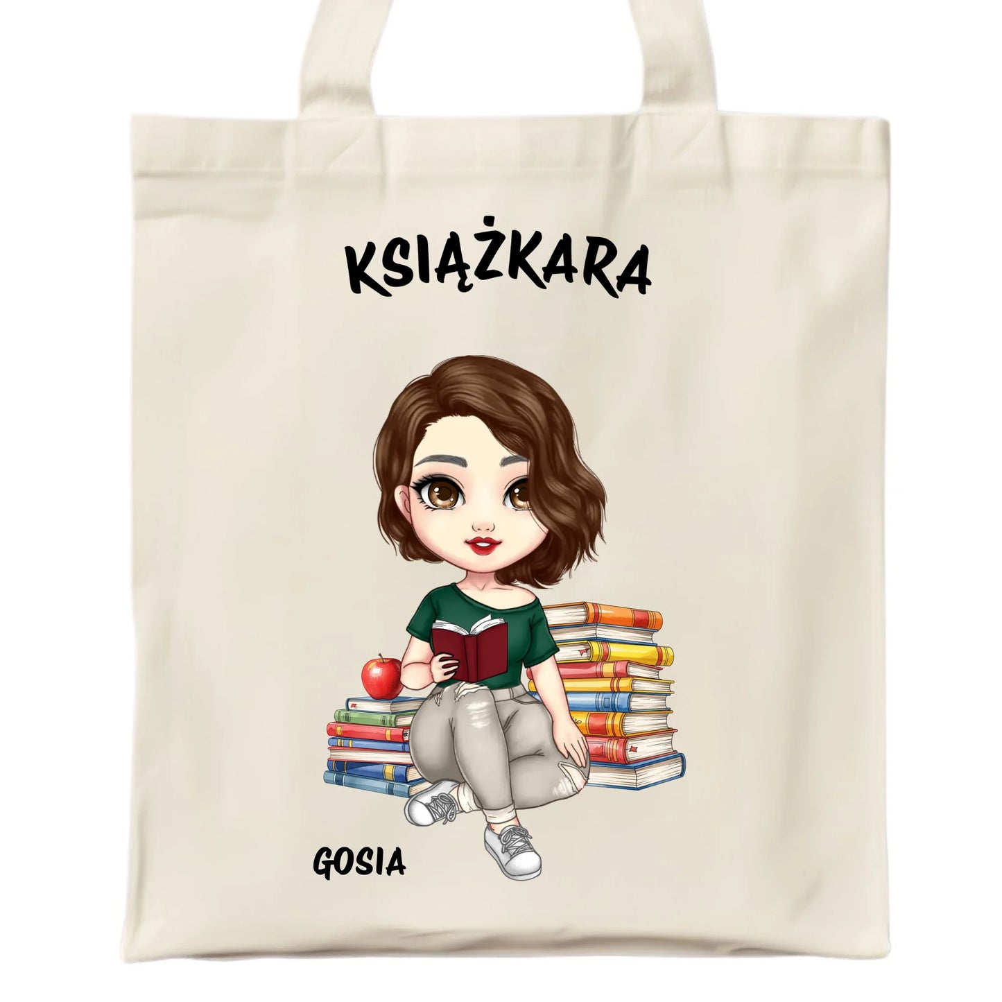 Torba - Książkara - Prezent dla miłośniczki czytania książek - personalizowana DZ03