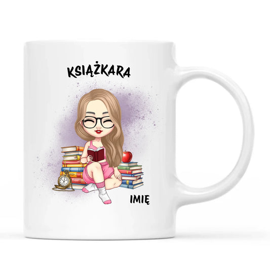 Kubek - Książkara - Prezent dla miłośniczki czytania książek - personalizowany DZ04