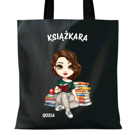 Torba - Książkara - Prezent dla miłośniczki czytania książek - personalizowana DZ03