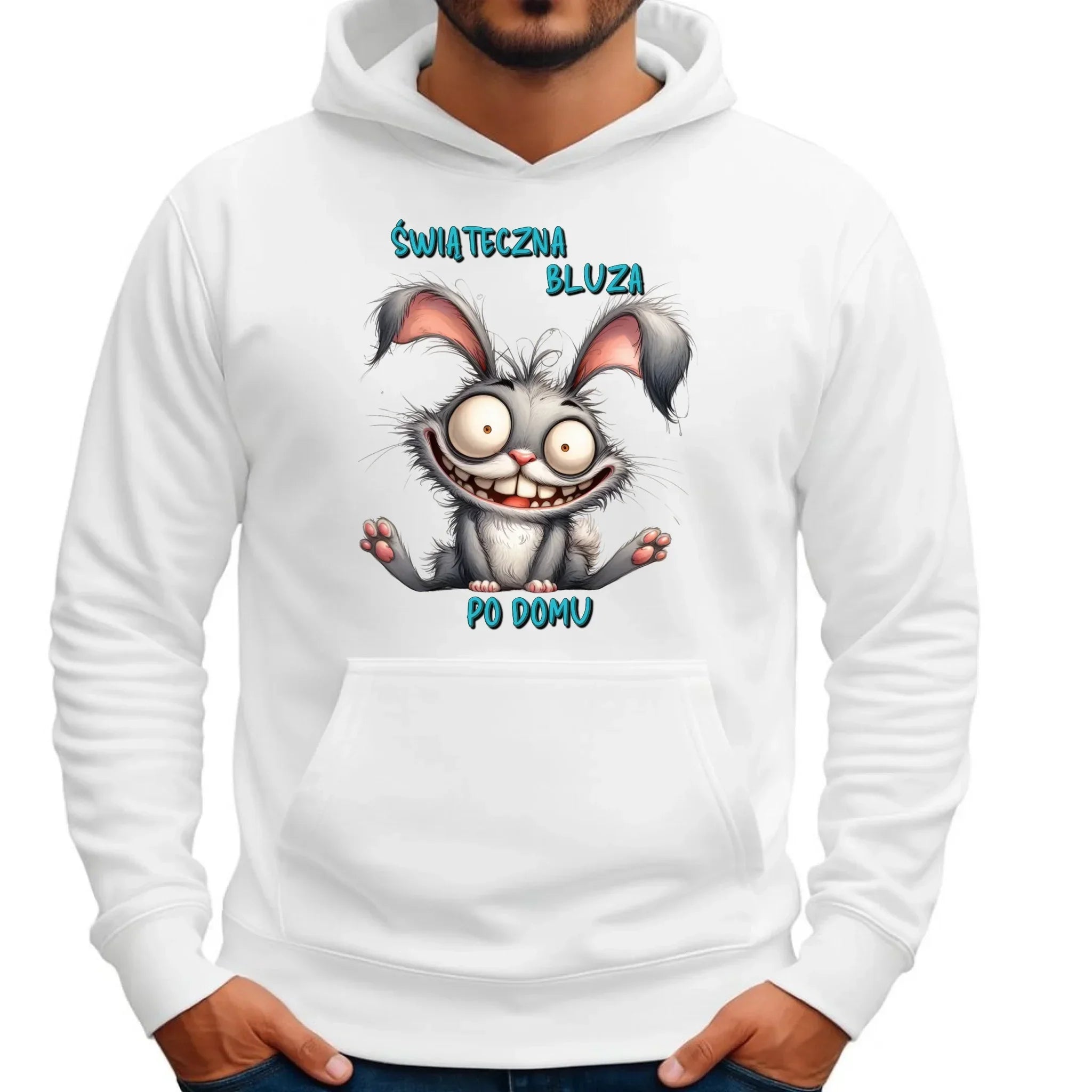 Świąteczna bluza po domu | Bluza męska z kapturem na Wielkanoc WN26 - StoryCups.pl