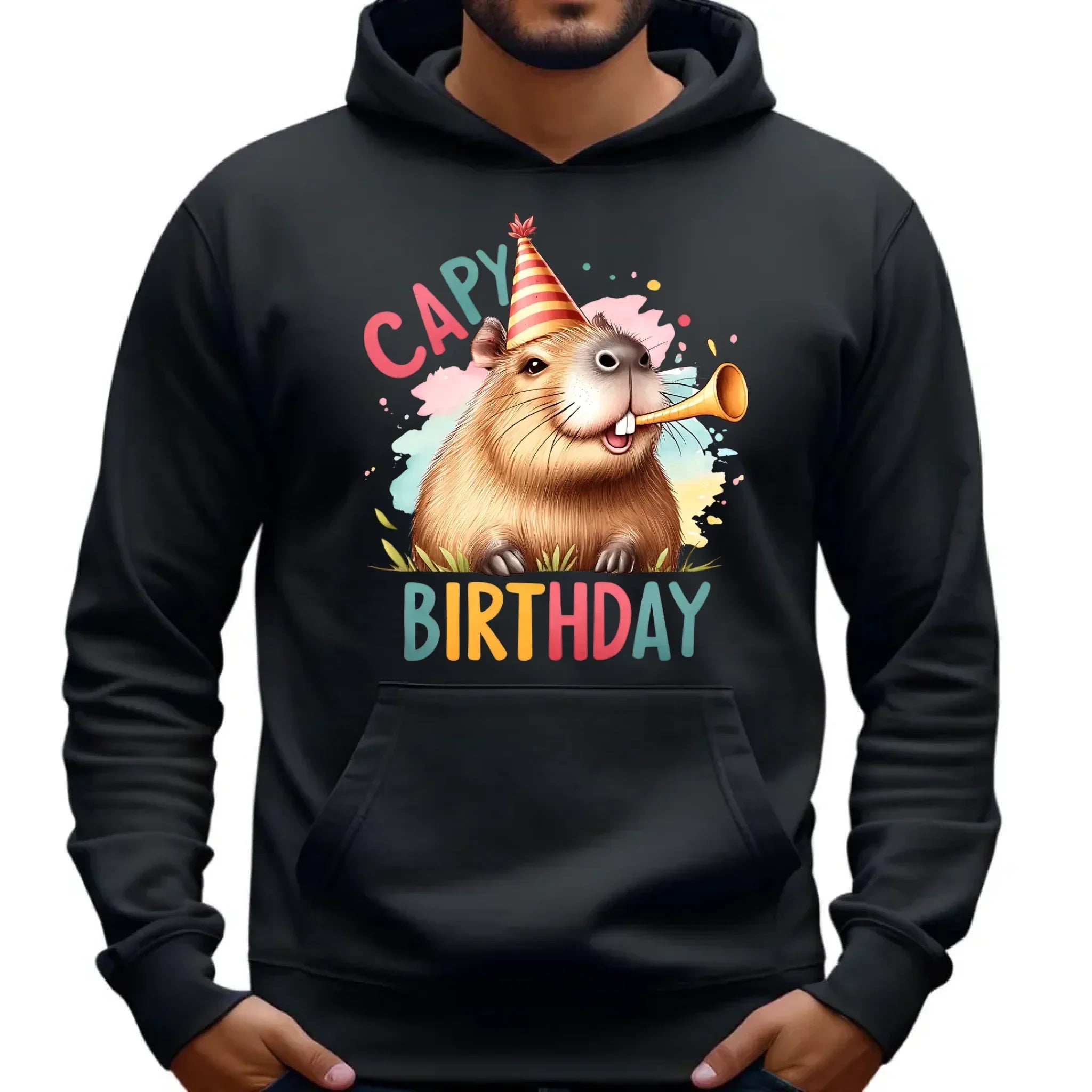 Capy Birthday kapibara | Bluza męska z kapturem na urodziny U21 - StoryCups.pl
