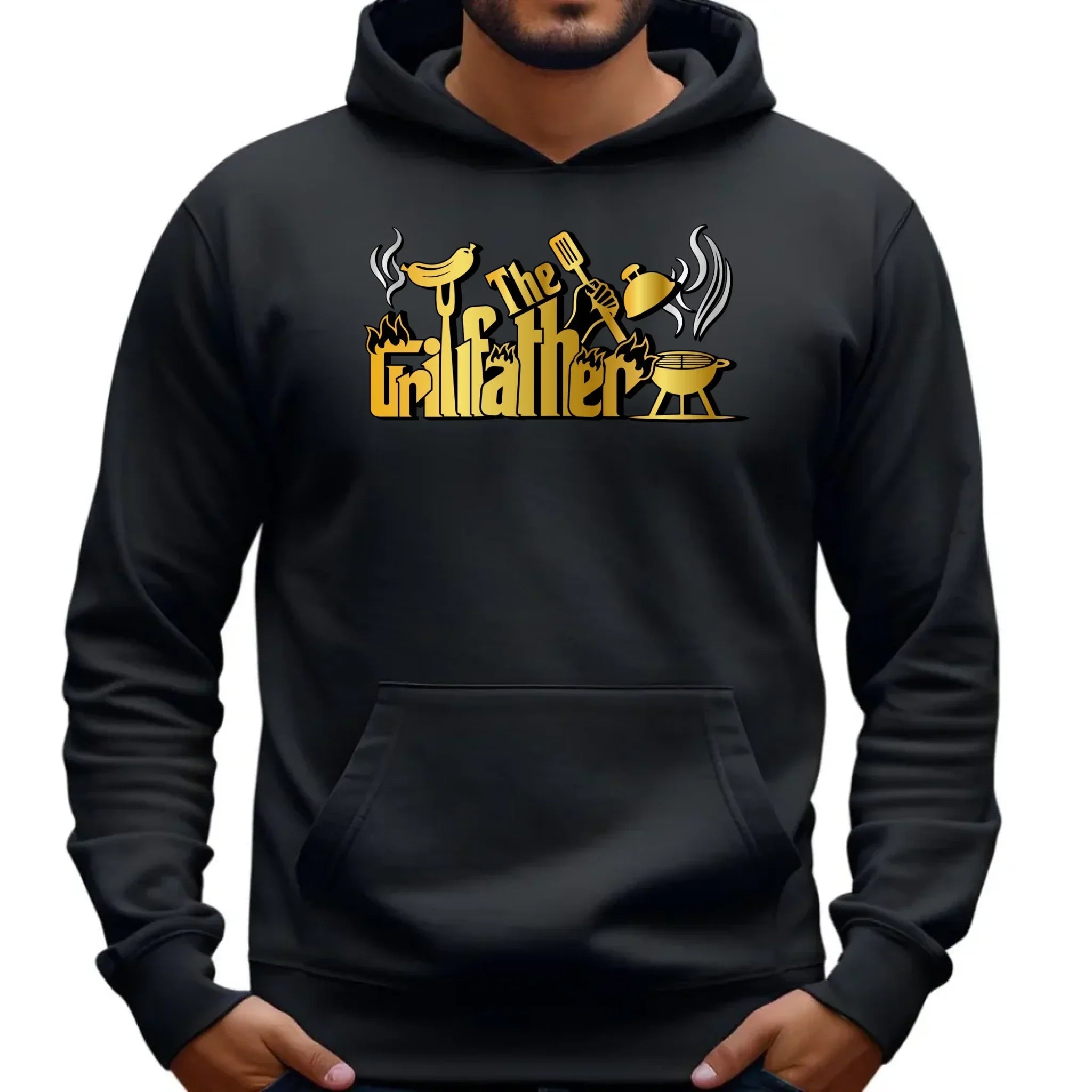 The Grillfather | Bluza męska z kapturem dla taty DT49 - StoryCups.pl