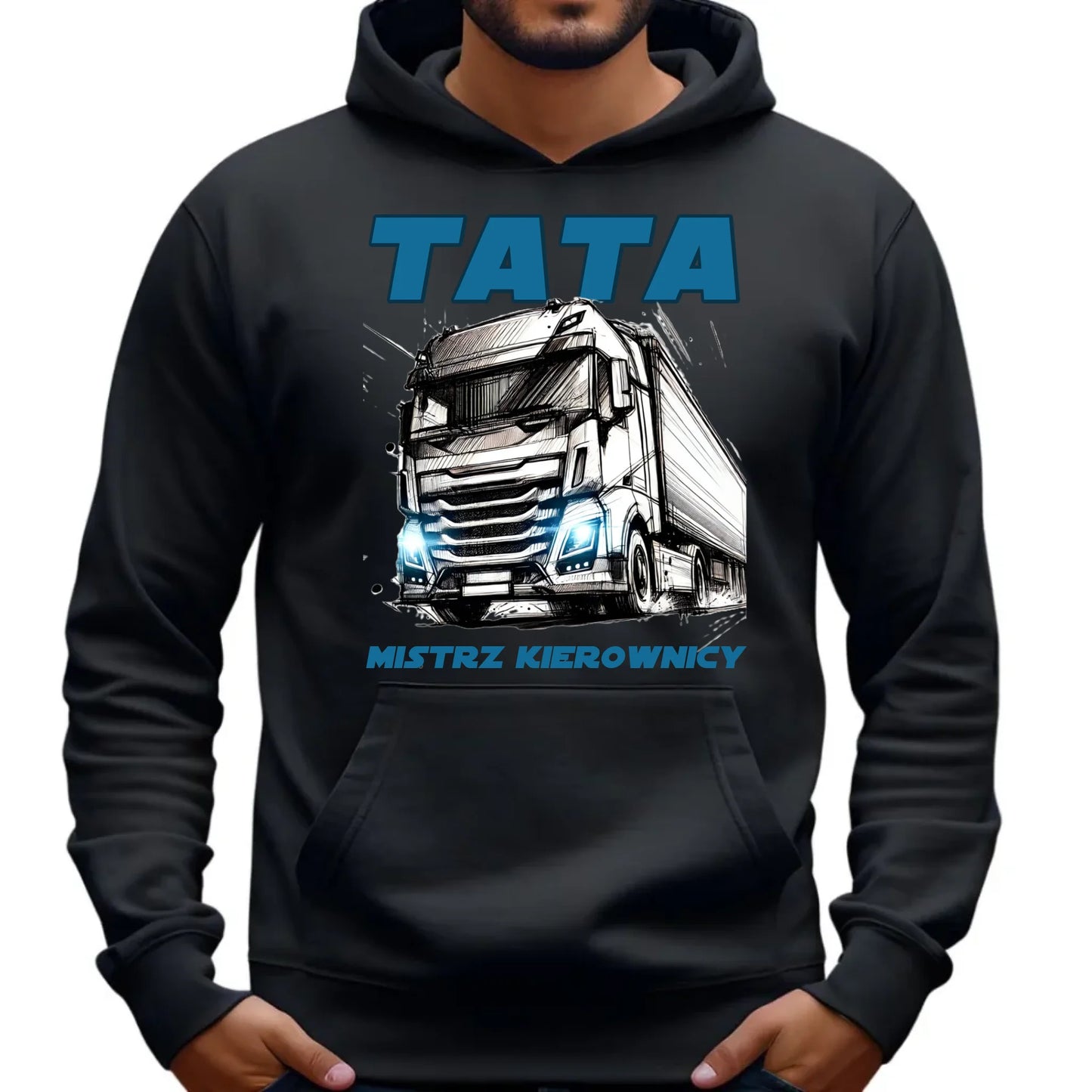 Mistrz kierownicy | Bluza męska z kapturem dla taty DT80 - StoryCups.pl