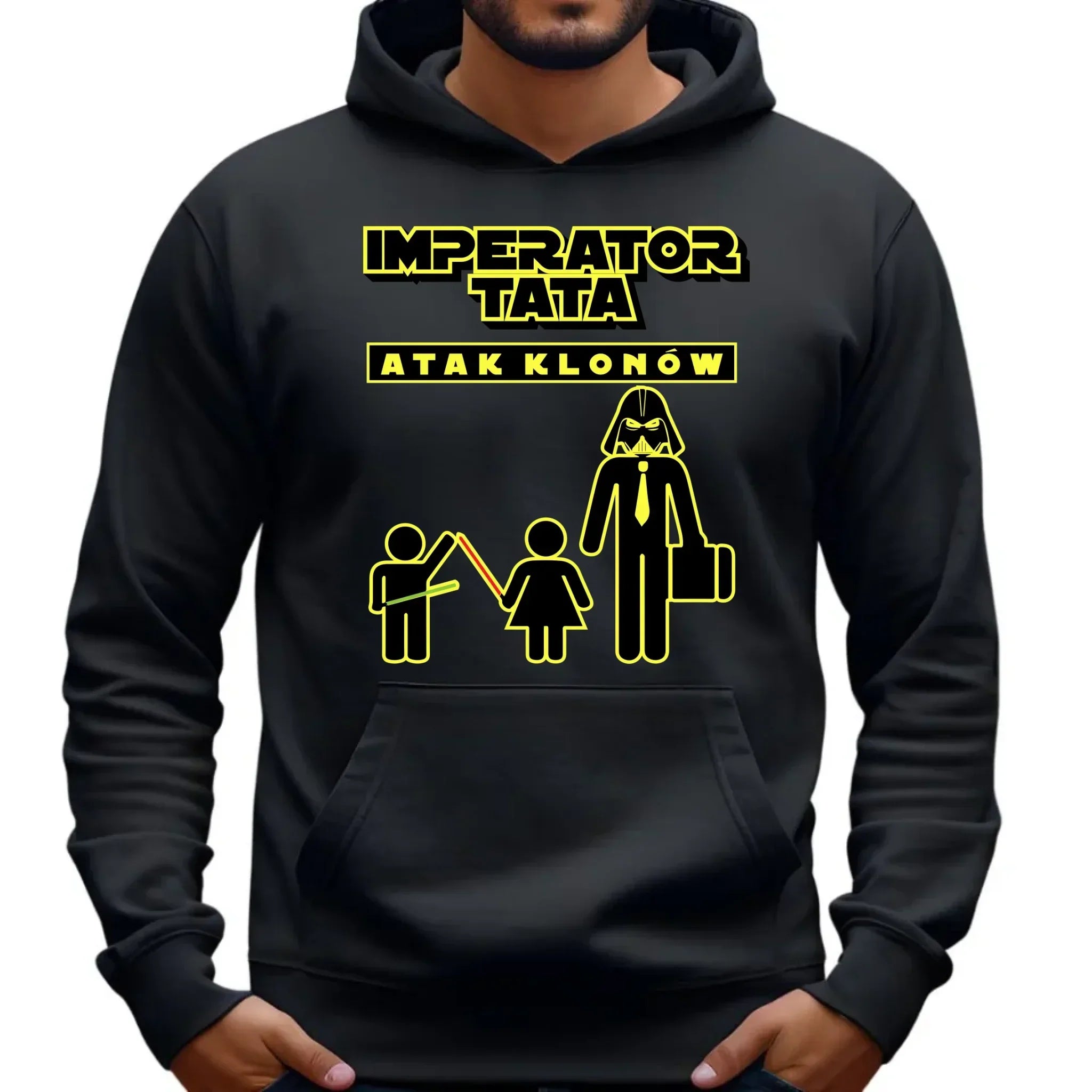 Imperator tata atak klonów | Bluza męska z kapturem dla taty DT63 - StoryCups.pl
