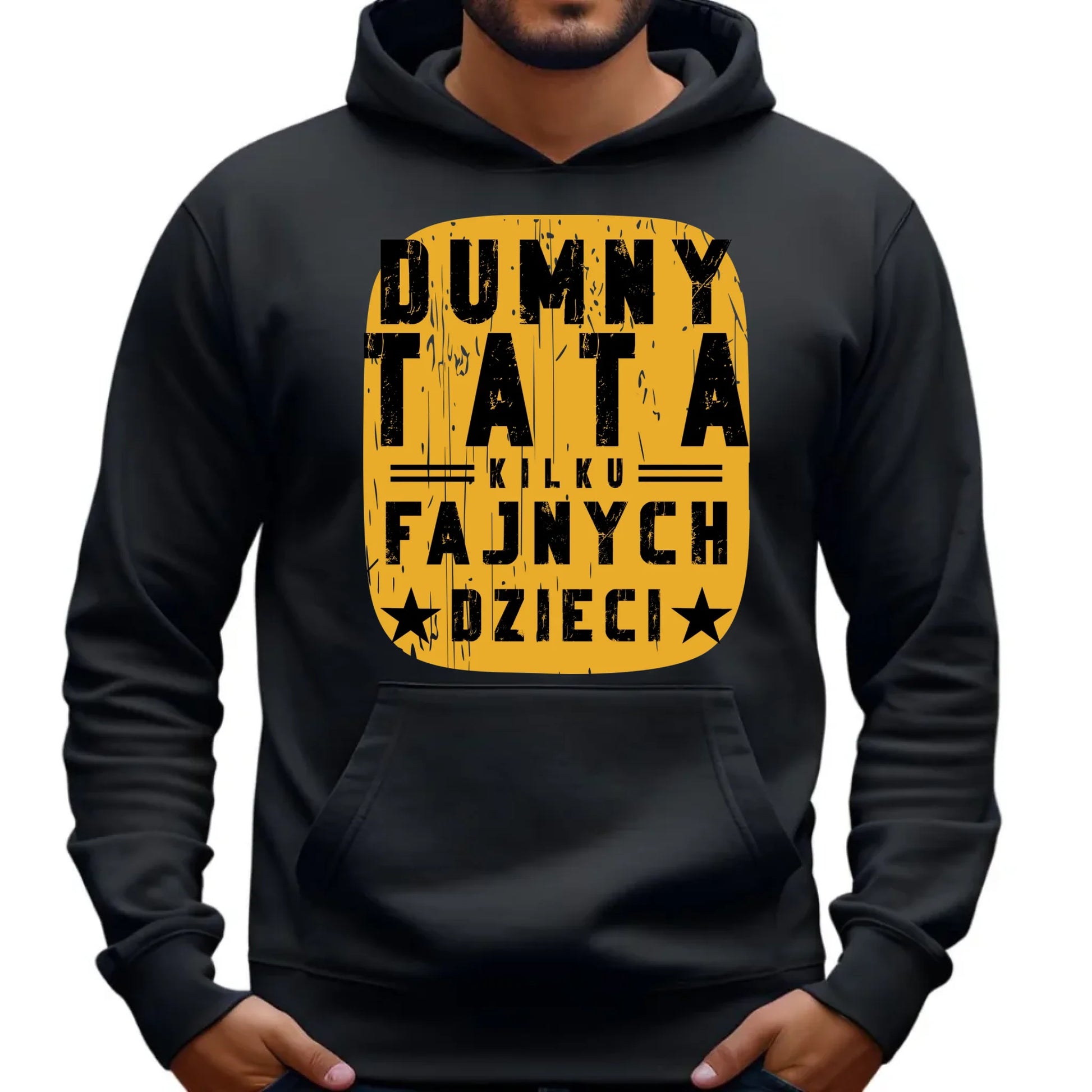 Dumny tata kilku fajnych dzieci | Bluza męska z kapturem dla taty DT60 - StoryCups.pl