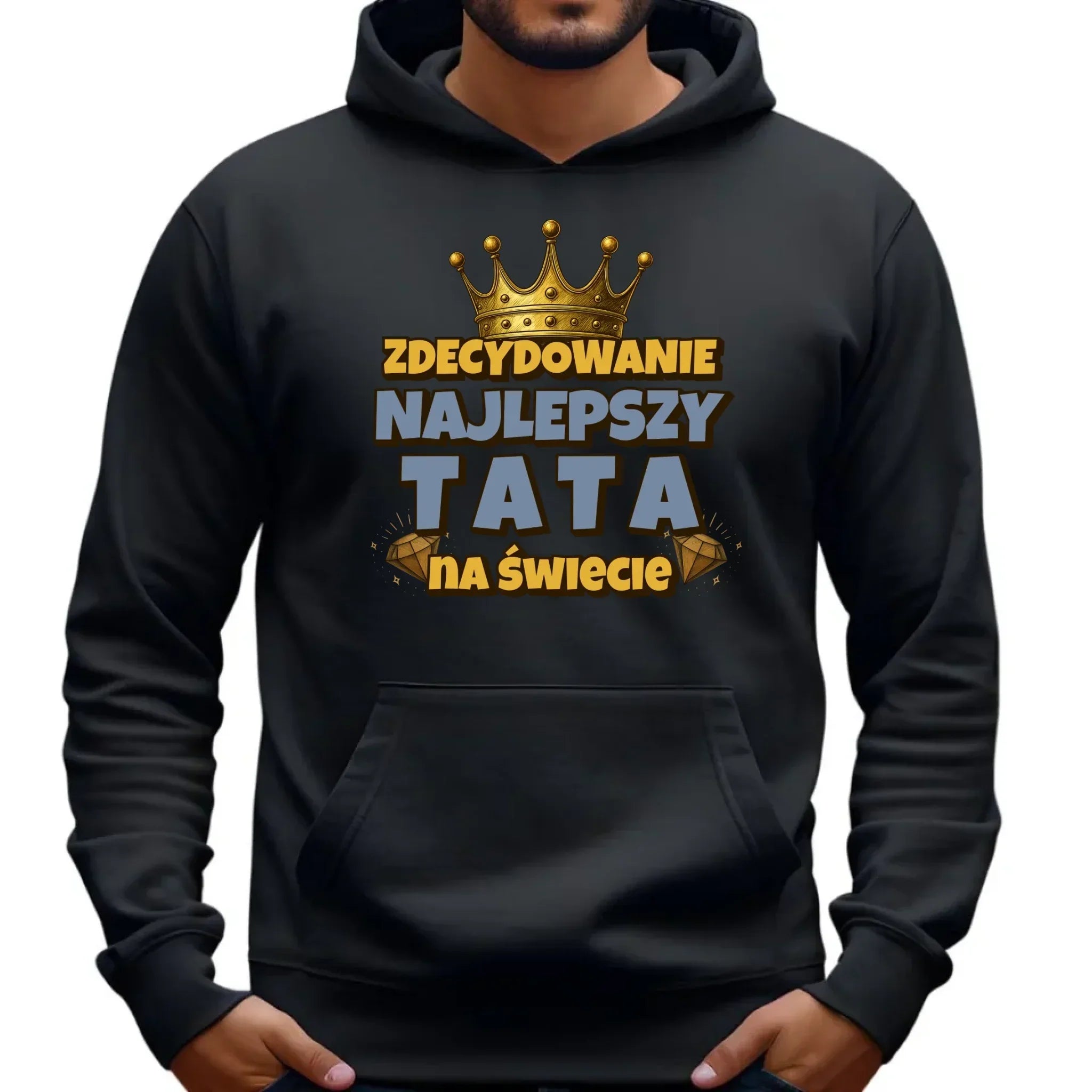 Zdecydowanie najlepszy tata na świecie | Bluza męska z kapturem dla taty DT25 - StoryCups.pl