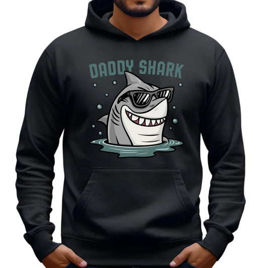 Daddy shark | Bluza męska z kapturem dla taty DT15 - StoryCups.pl