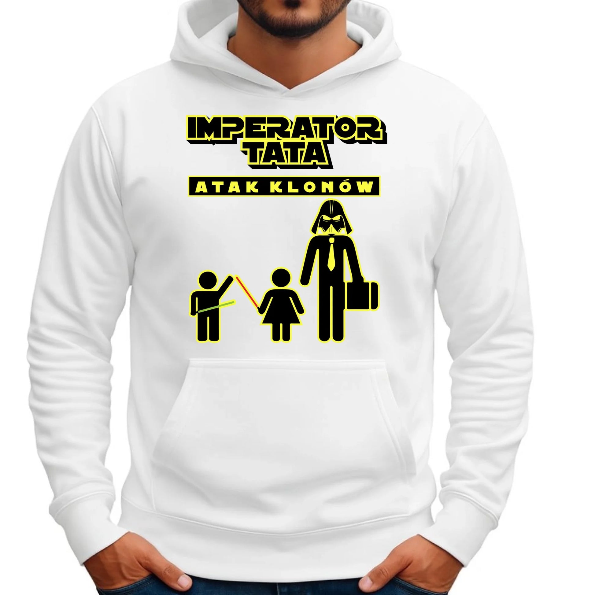 Imperator tata atak klonów | Bluza męska z kapturem dla taty DT63 - StoryCups.pl
