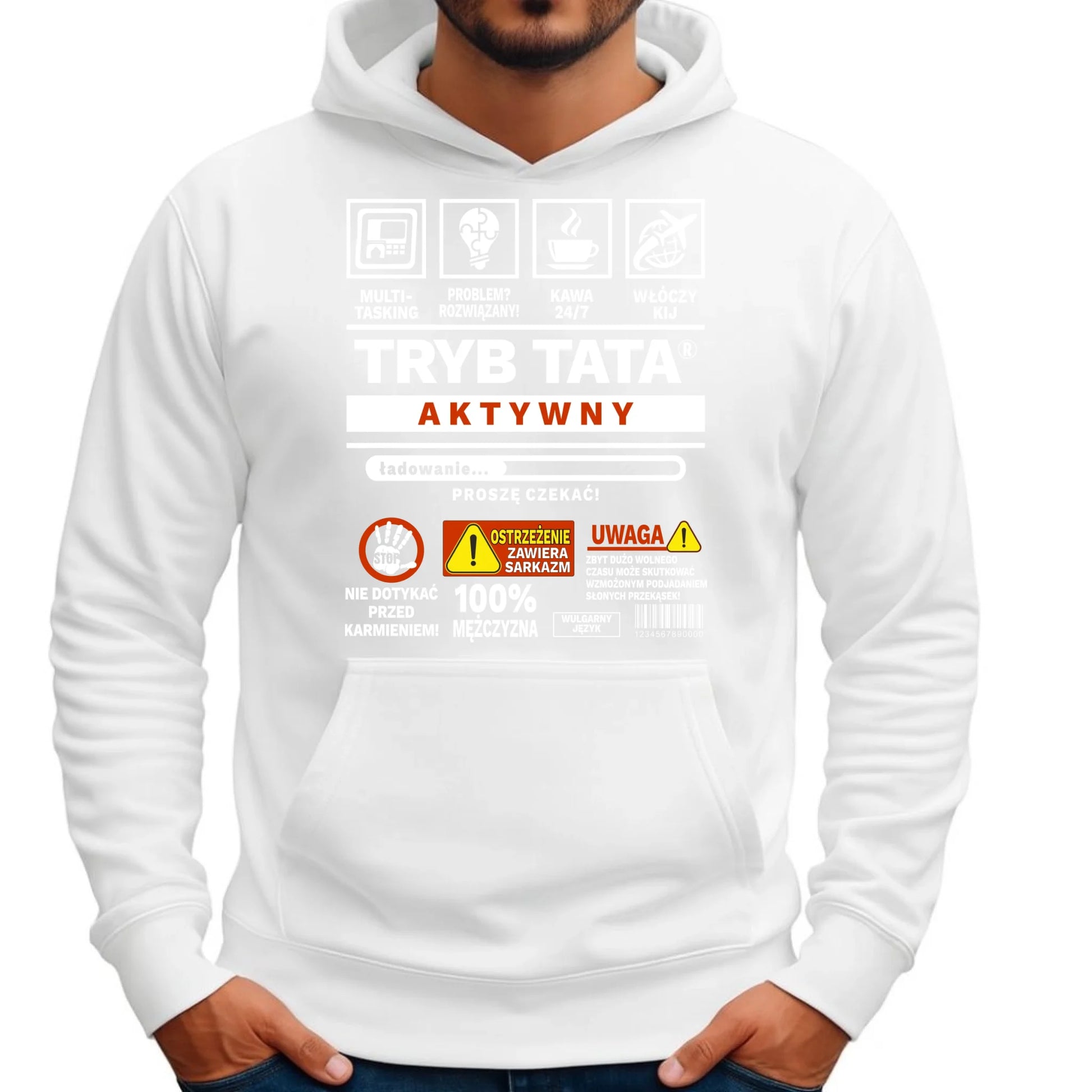 Tryb tata aktywny | Bluza męska z kapturem na prezent DT51 - StoryCups.pl