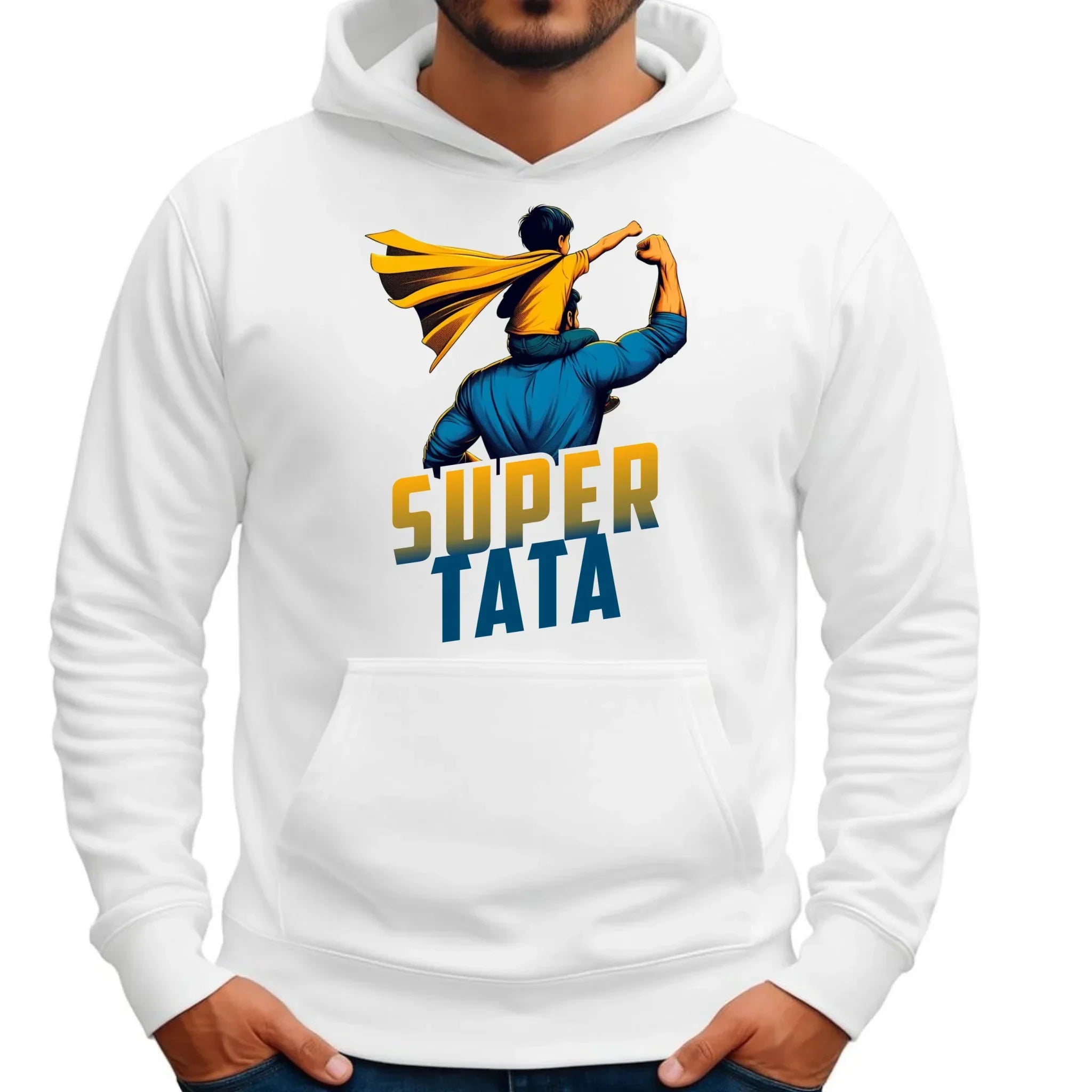 Super tata | Bluza męska z kapturem dla taty DT38 - StoryCups.pl