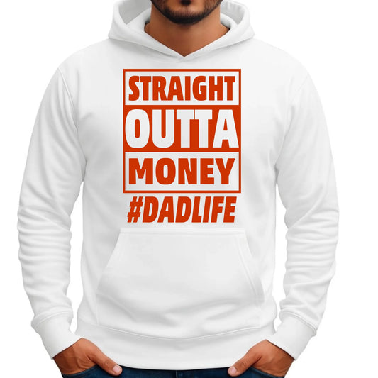 Straight outta money #dadlife | Bluza męska z kapturem dla taty DT79 - StoryCups.pl