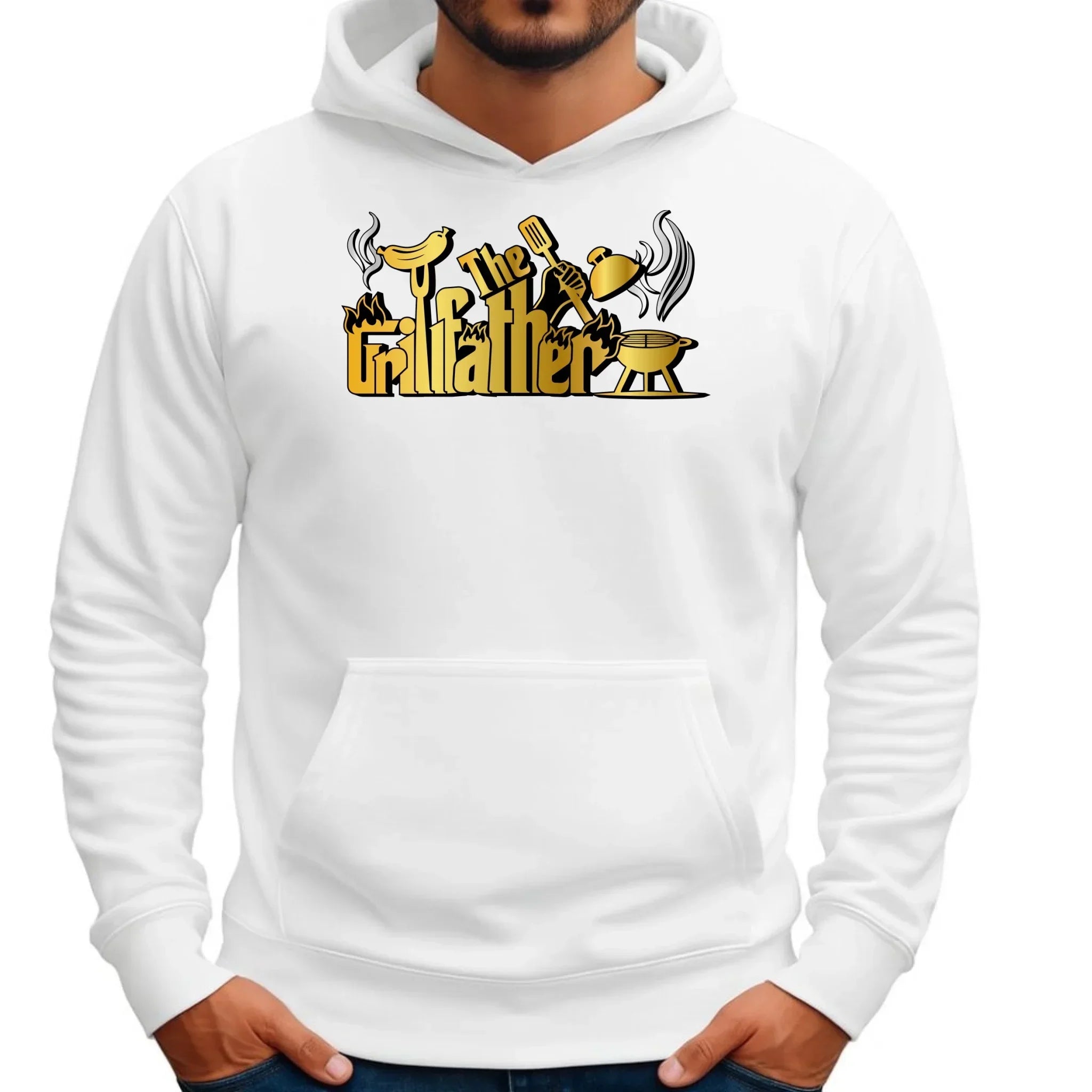 The Grillfather | Bluza męska z kapturem dla taty DT49 - StoryCups.pl