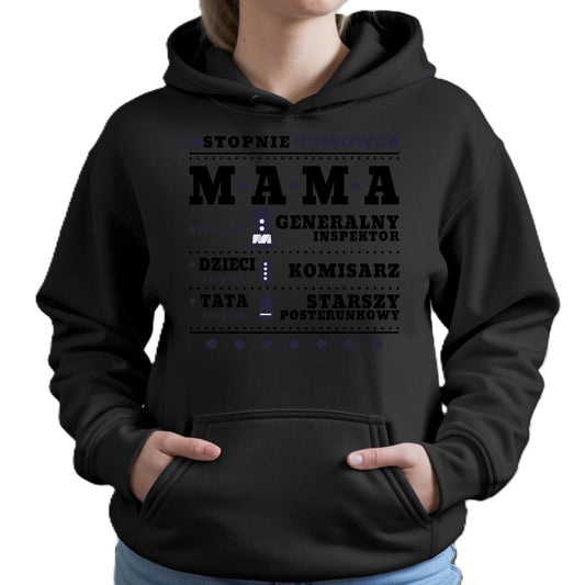 Generał mama policja | Bluza damska z kapturem prezent dla mamy DM41 - StoryCups.pl