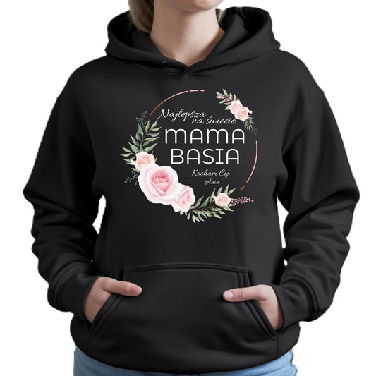Najlepsza mama na świecie | Bluza damska z kapturem prezent na Dzień Matki DM17 - StoryCups.pl