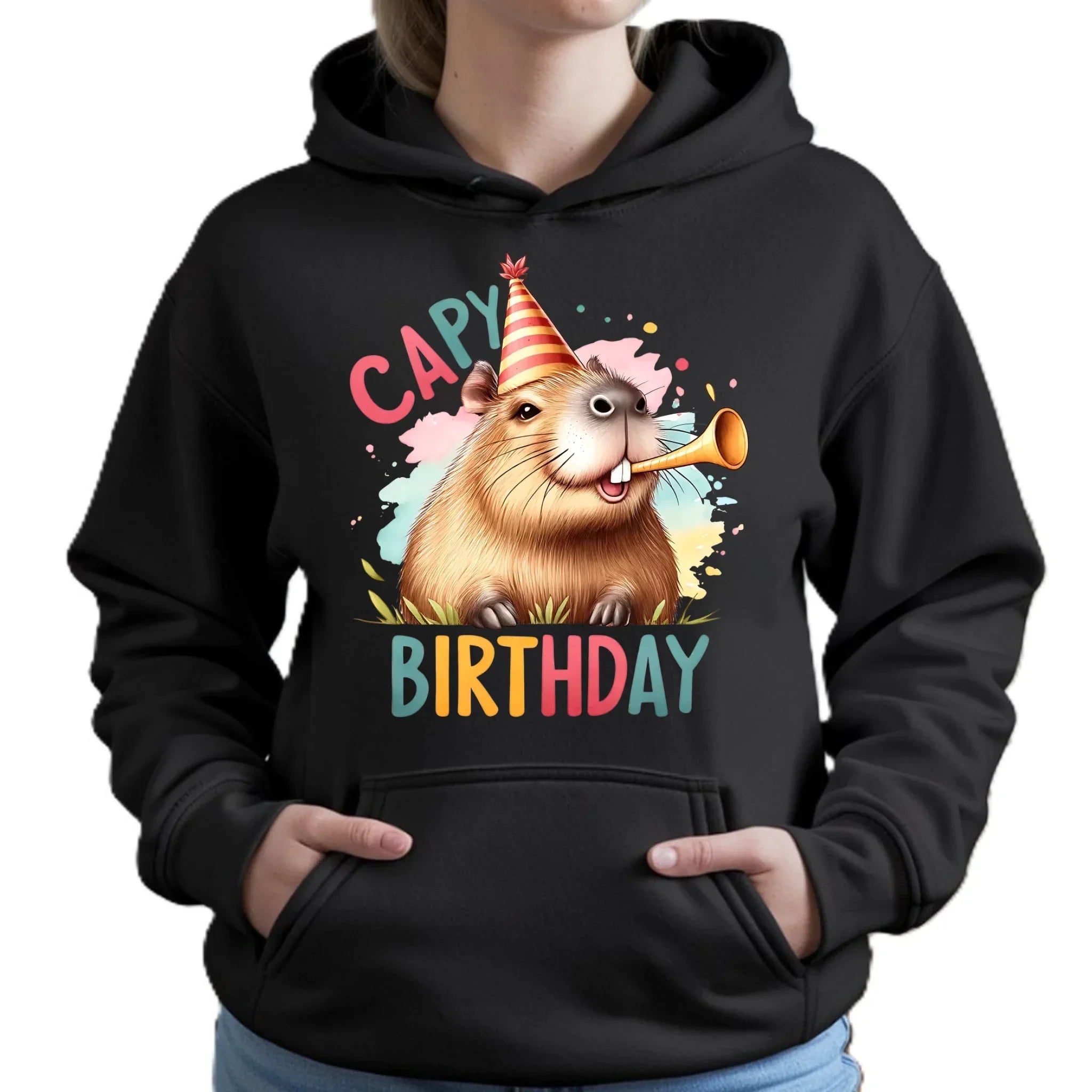 Capy Birthday kapibara | Bluza damska z kapturem na urodziny U21 - StoryCups.pl
