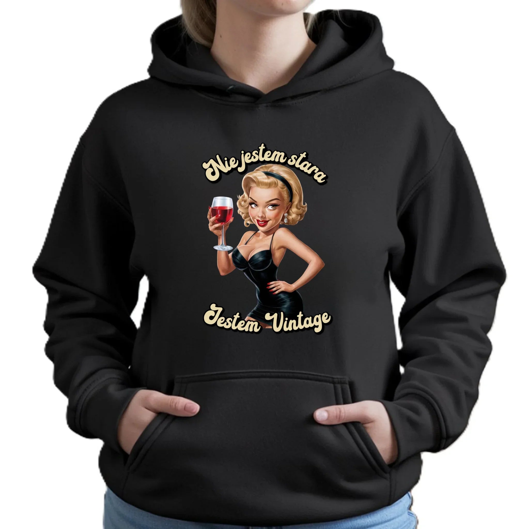 Nie jestem stara jestem vintage | Bluza damska z kapturem na urodziny U05 - StoryCups.pl