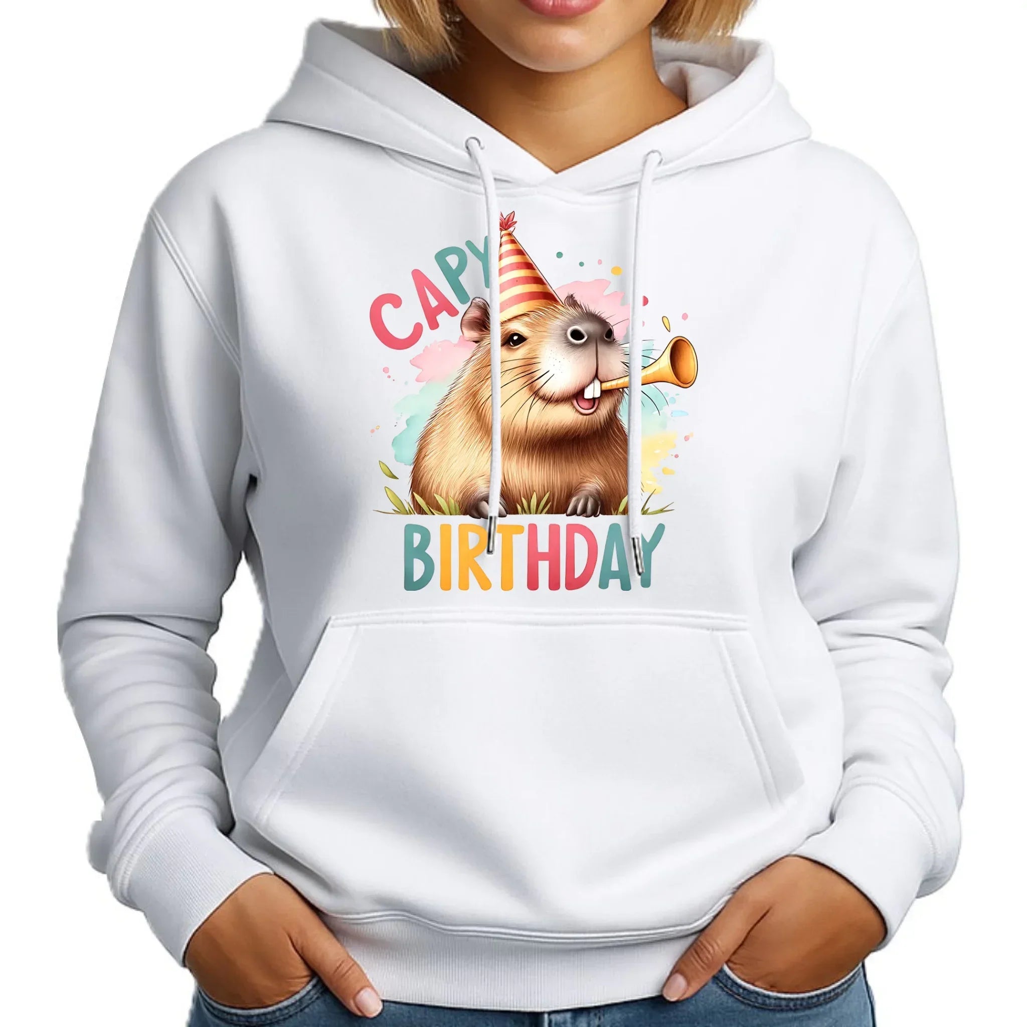 Capy Birthday kapibara | Bluza damska z kapturem na urodziny U21 - StoryCups.pl