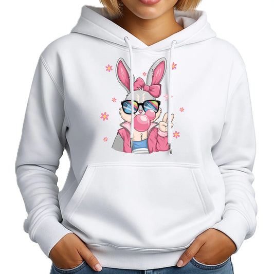 Różowy króliczek | Bluza damska z kapturem na Wielkanoc WN35 - StoryCups.pl