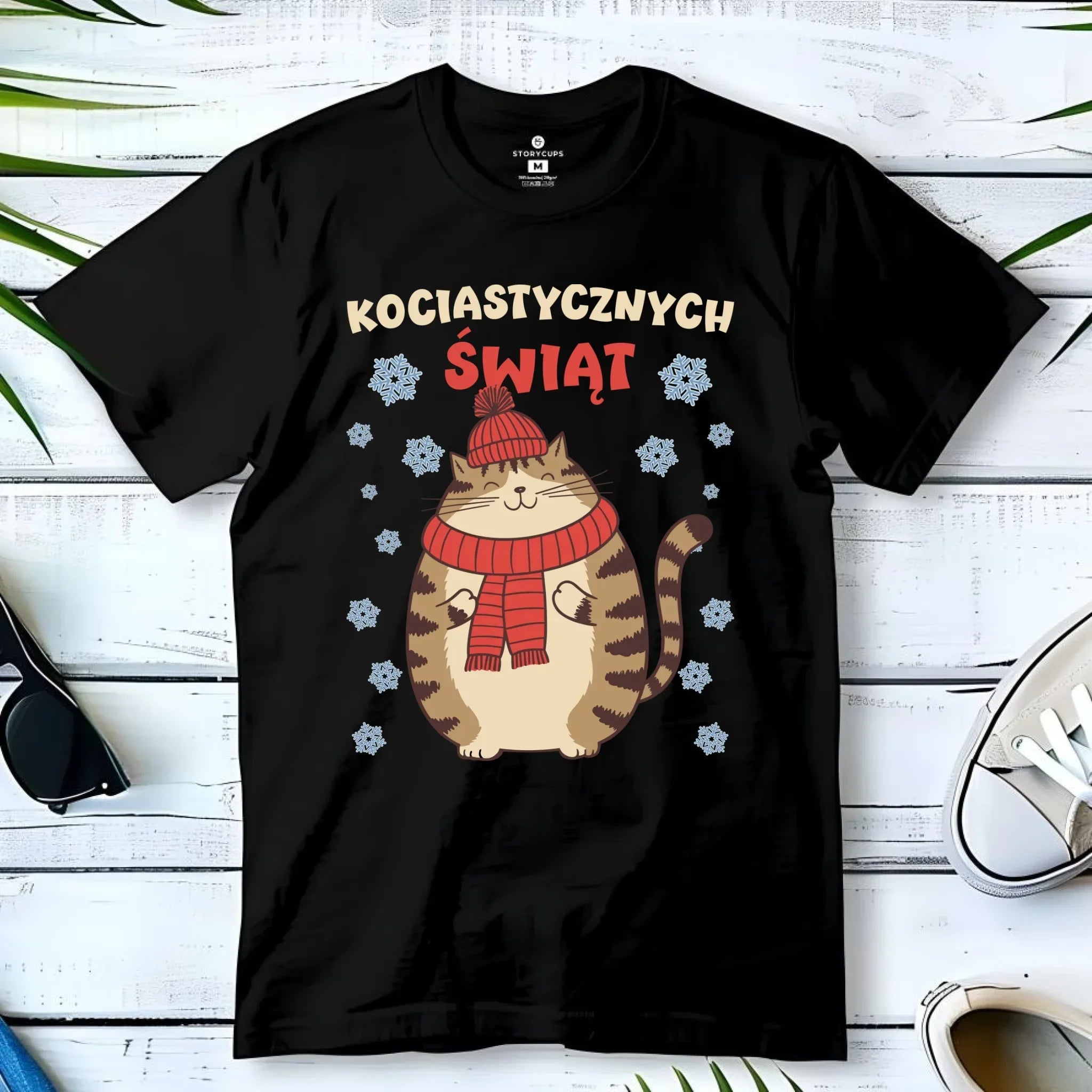 Koszulka dziecięca świąteczna - prezent na święta - Kociastycznych świąt BN154 - StoryCups.pl