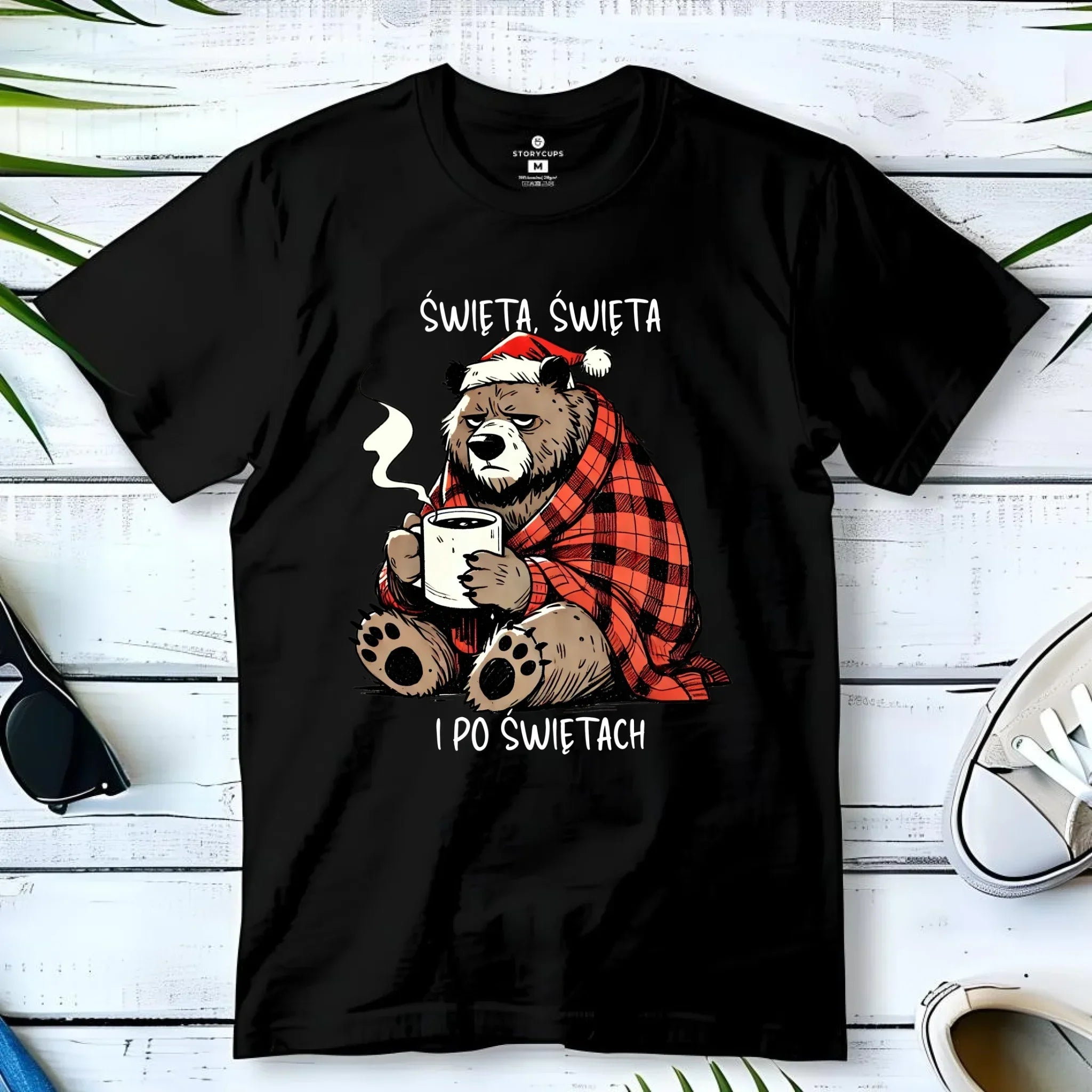 Koszulka dziecięca świąteczna - Miś Święta, święta i po świętach BN16 - StoryCups.pl