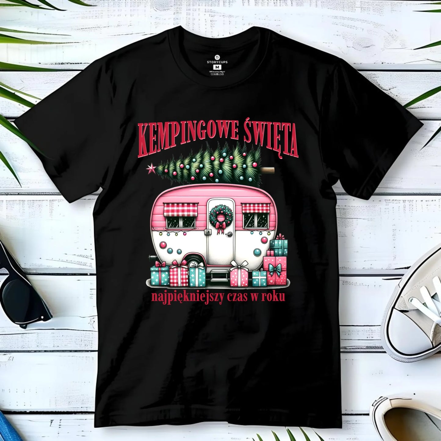 Koszulka dziecięca świąteczna - Kamper Kempingowe Święta BN40