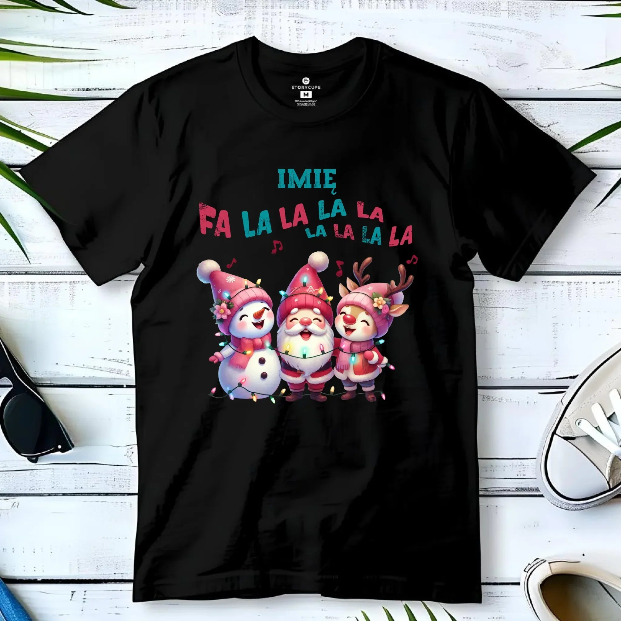 Koszulka dziecięca świąteczna - Fa la la la - personalizowana BN51 - StoryCups.pl