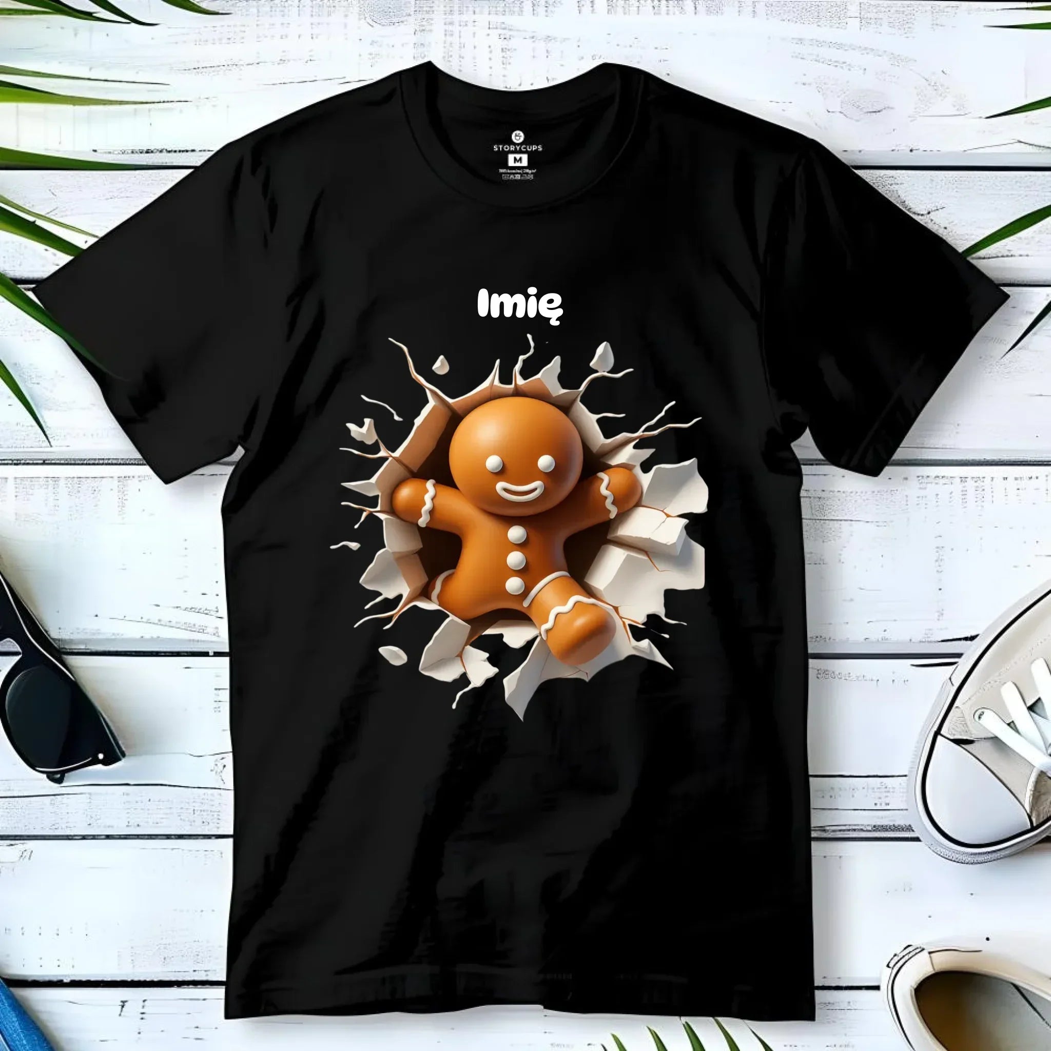 Koszulka dziecięca świąteczna - Pierniczek 3D - personalizowana BN81 - StoryCups.pl