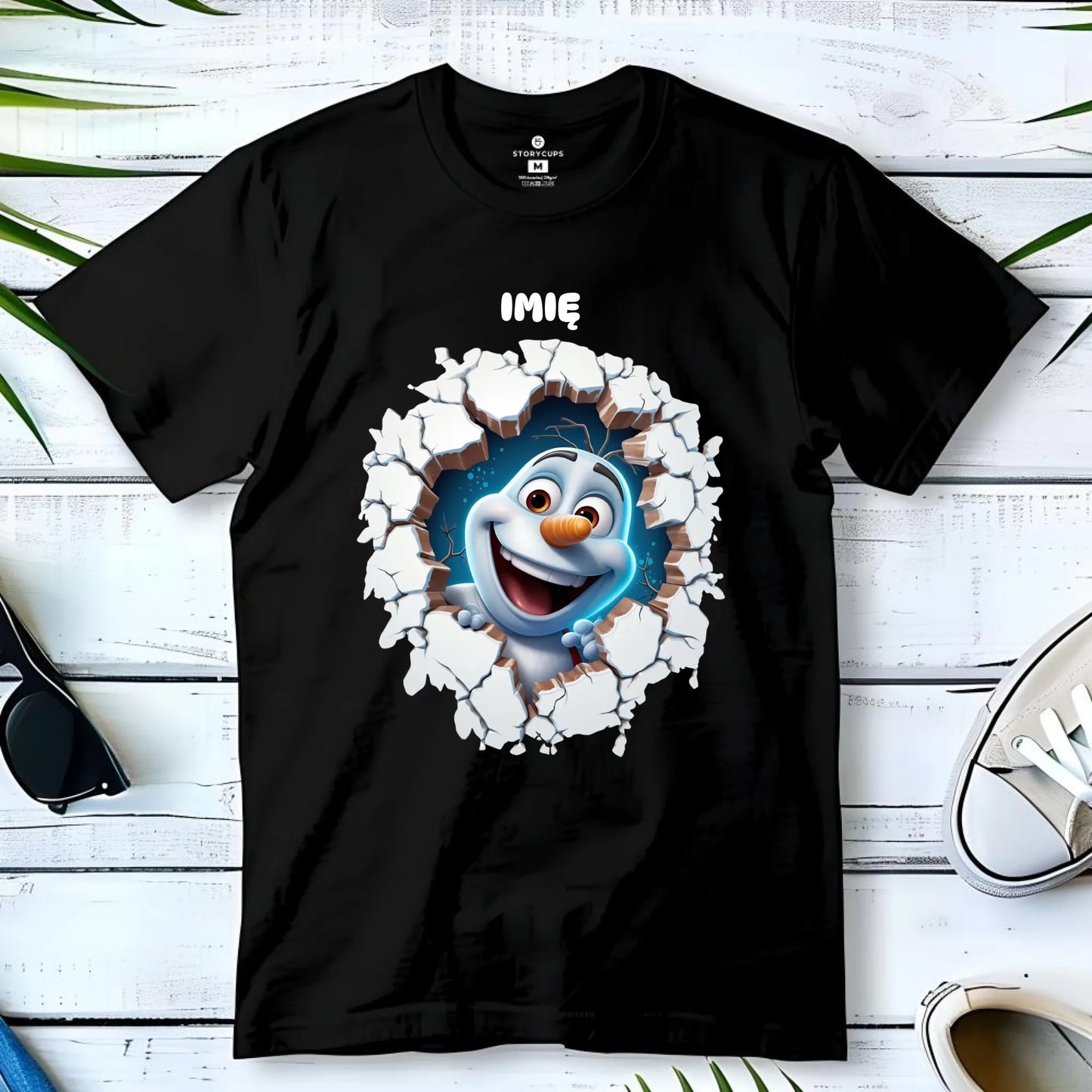 Koszulka dziecięca świąteczna - Bałwan 3D - personalizowana BN84