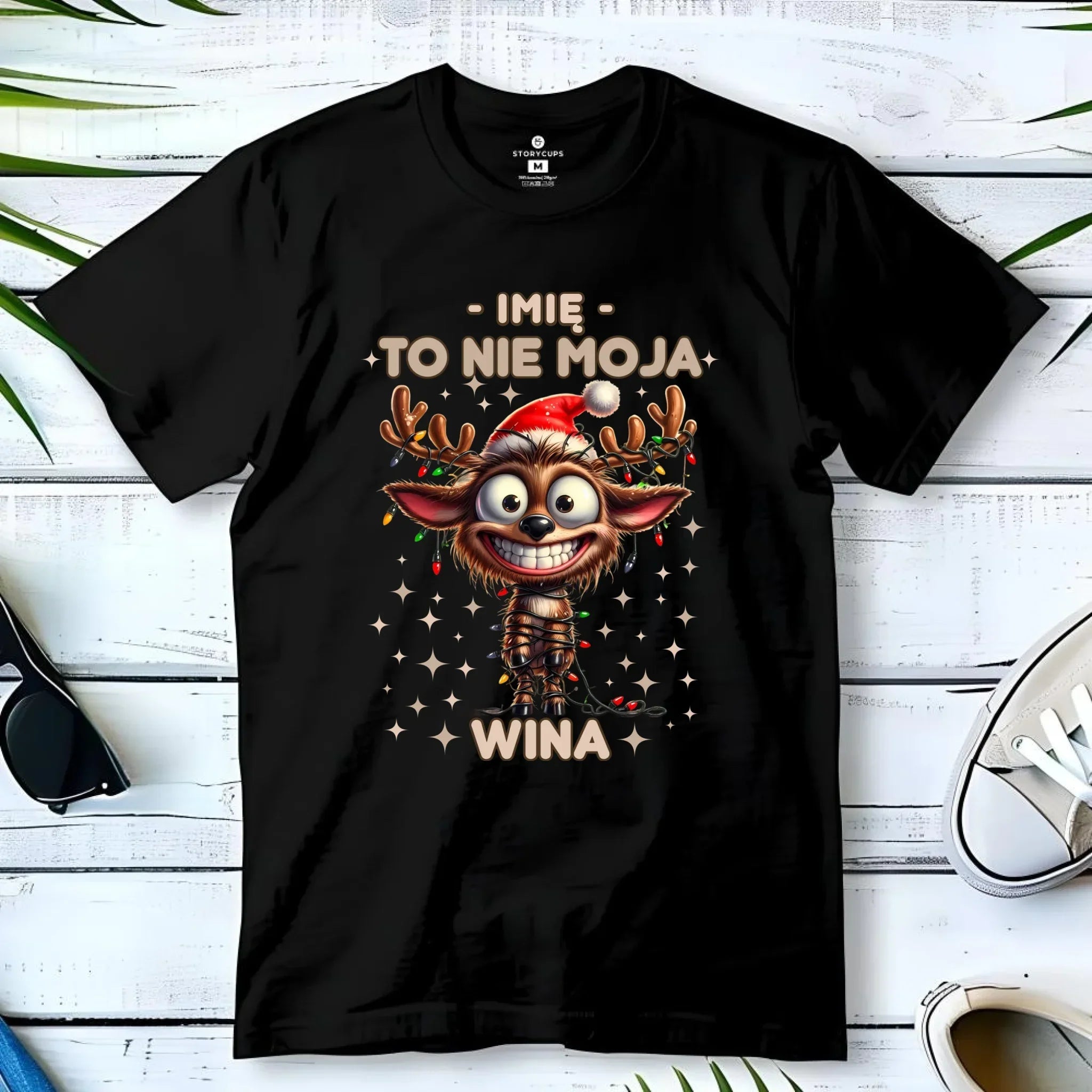 Koszulka dziecięca świąteczna - Renifer To nie moja wina - personalizowana BN93 - StoryCups.pl