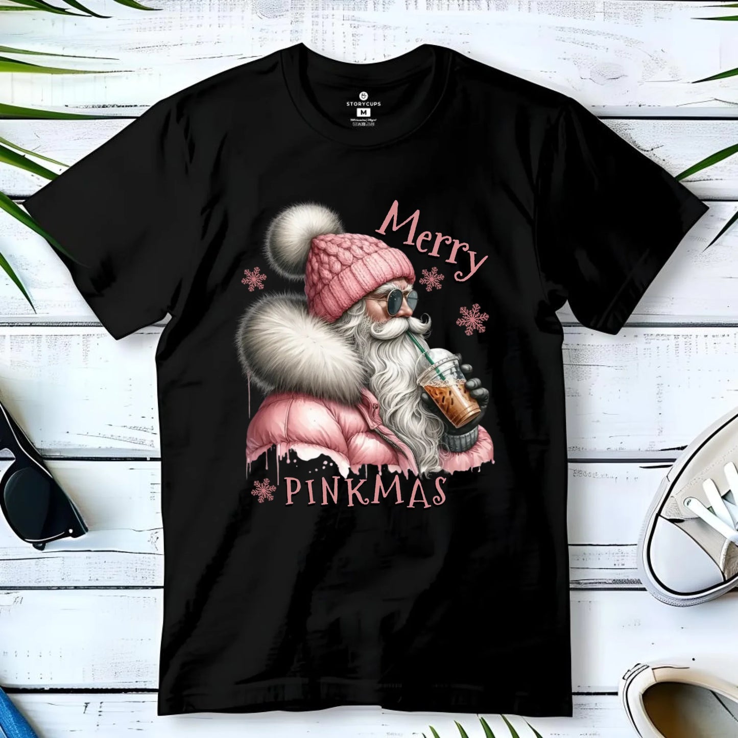 Koszulka dziecięca świąteczna dla dziewczynki - Różowe Święta - Merry Pinkmas BN117