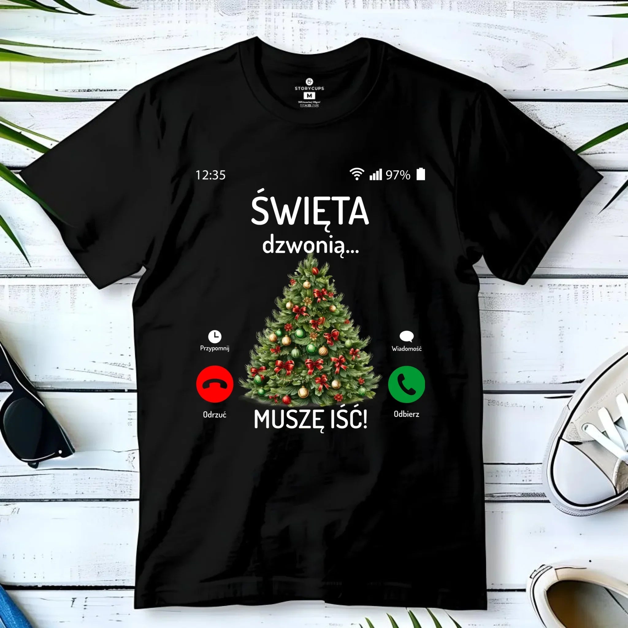 Koszulka dziecięca świąteczna - Choinka Święta dzwonią muszę iść BN124 - StoryCups.pl