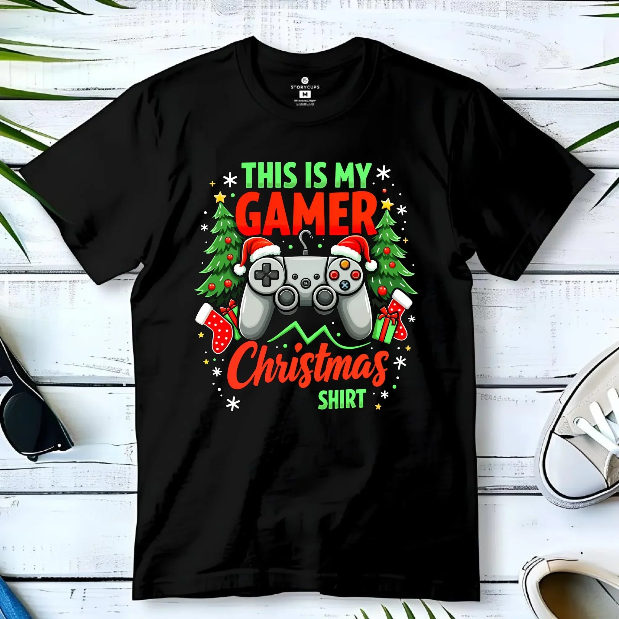 Koszulka dziecięca świąteczna - prezent dla gracza - Gamer Christmas T-shirt BN135 - StoryCups.pl