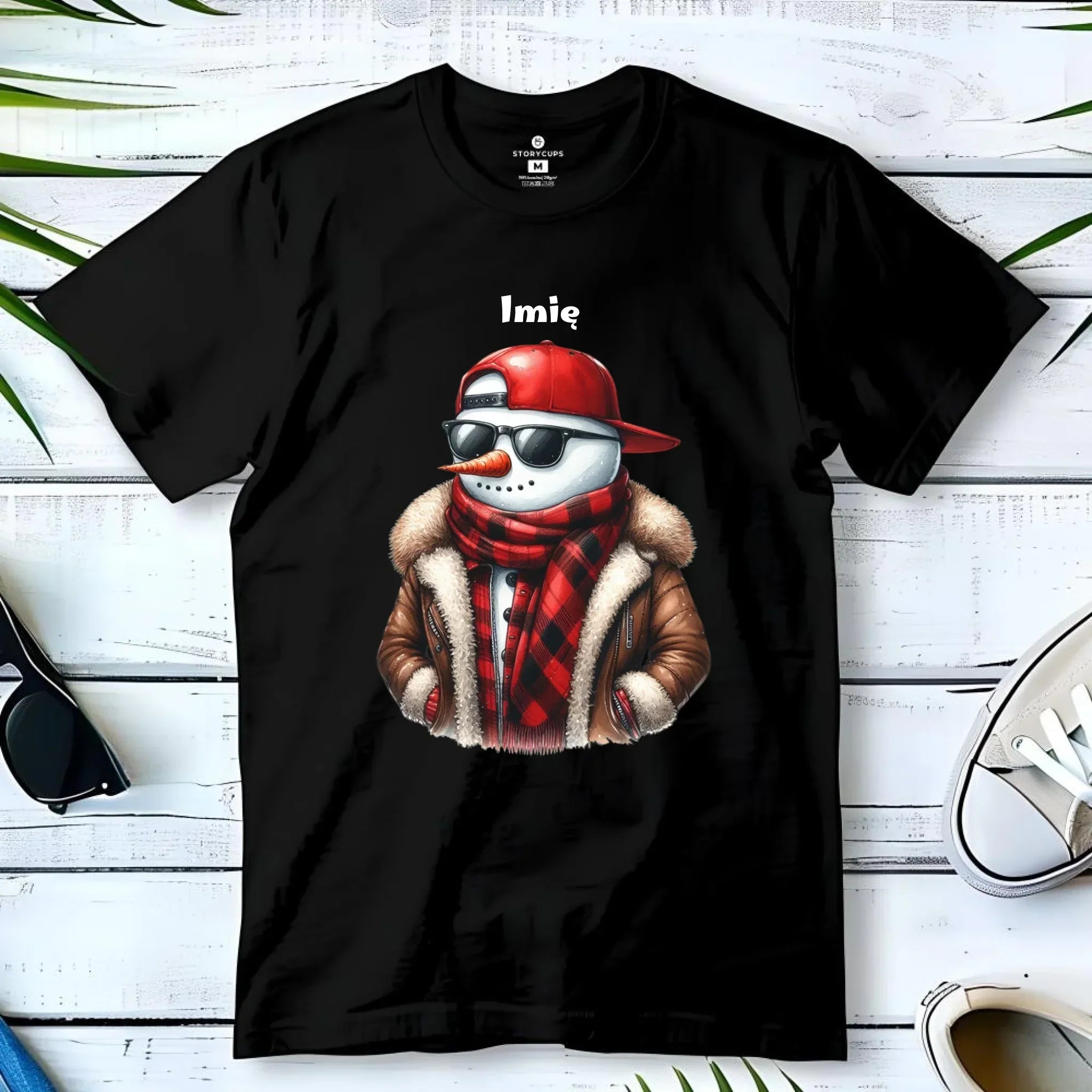 Koszulka dziecięca świąteczna - Stylowy bałwan - personalizowana BN129 - StoryCups.pl