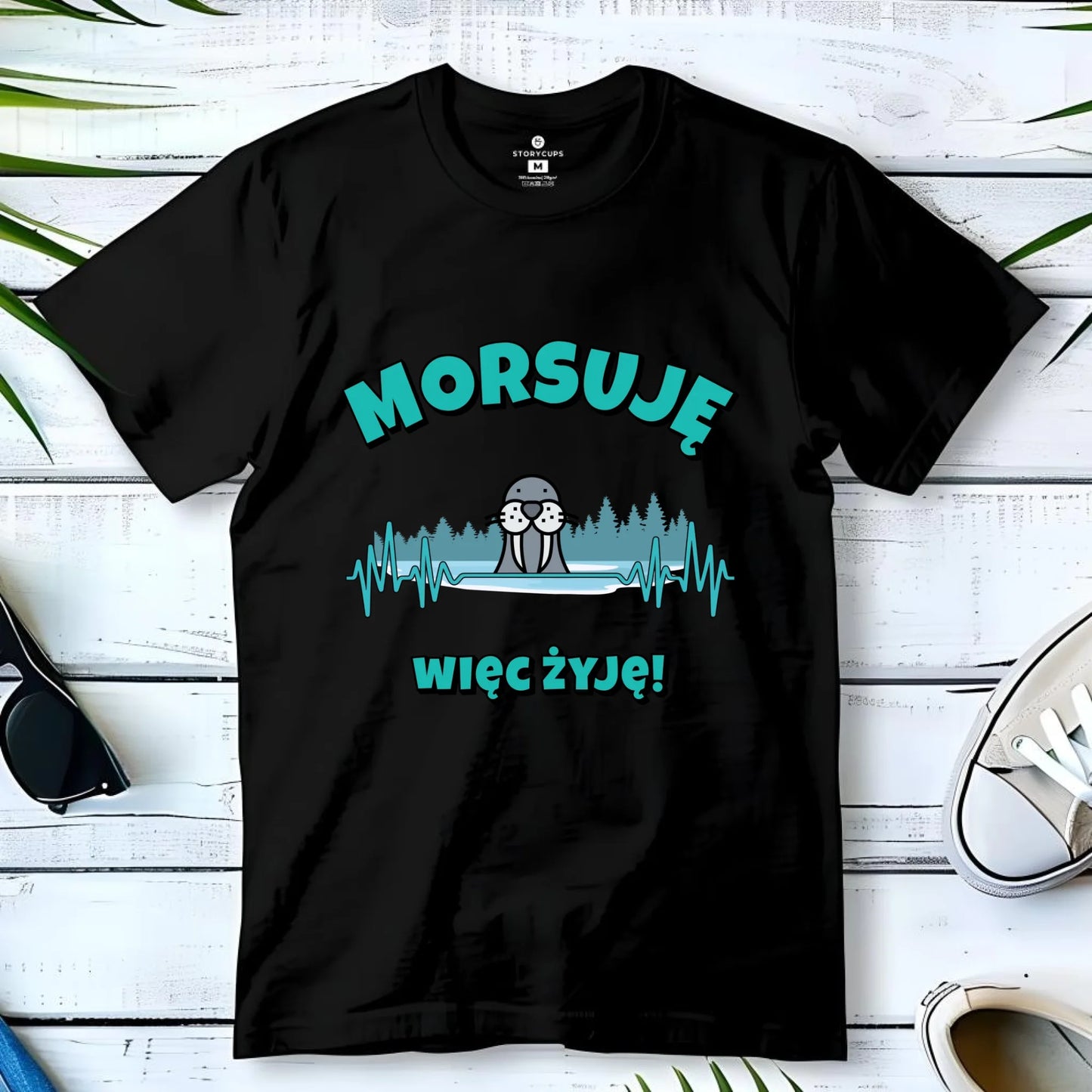 Koszulka dziecięca - prezent dla morsa - Morsuję więc żyję - Mors HM02 - StoryCups.pl