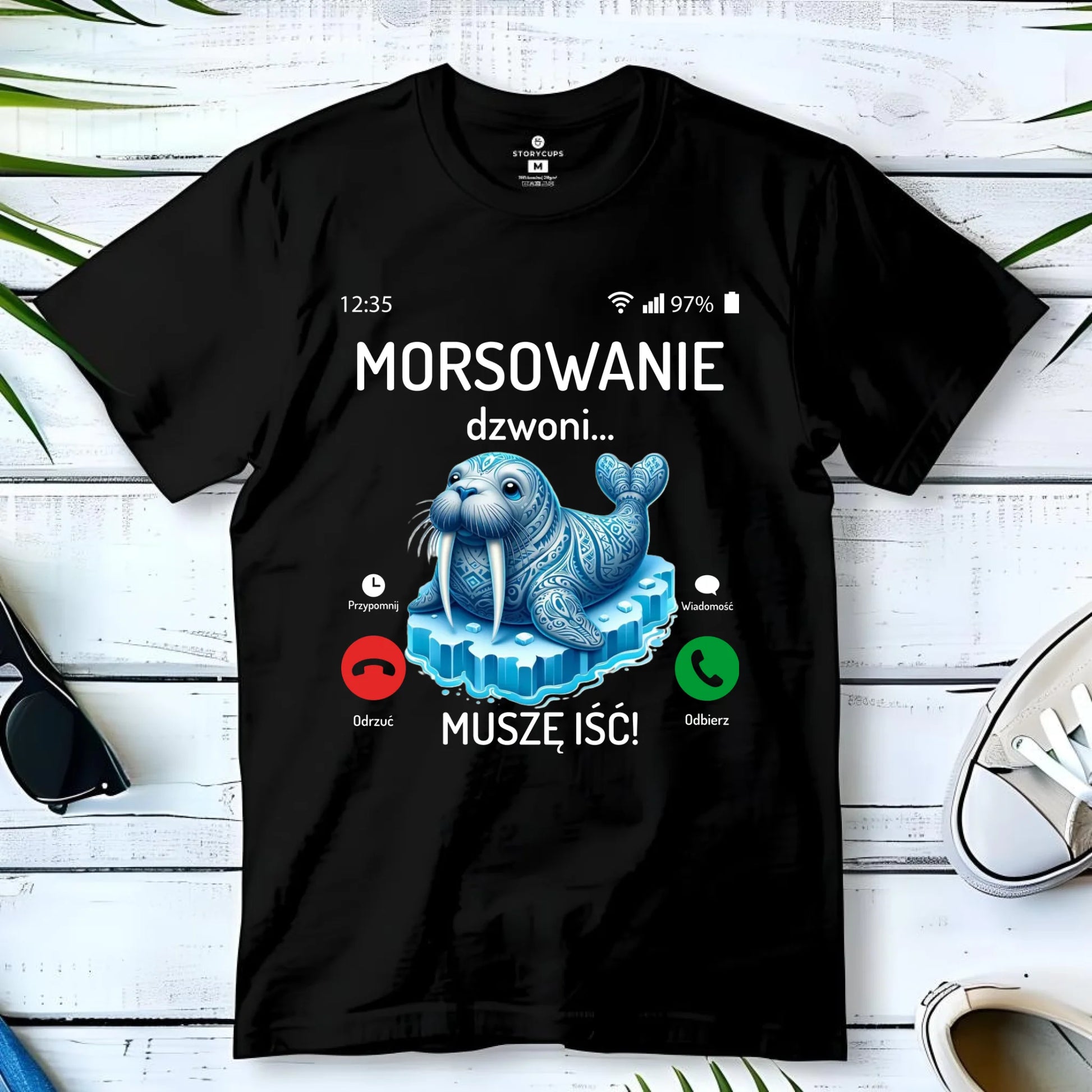 Koszulka dziecięca - prezent dla morsa - Morsowanie dzwoni muszę iść - Mors HM04 - StoryCups.pl