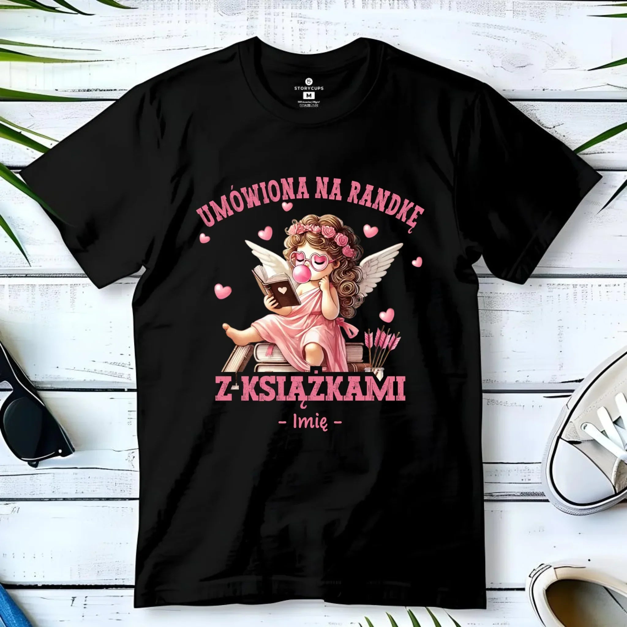 Koszulka dziecięca dla czytelniczki – Umówiona na randkę z książkami - personalizowana W19 - StoryCups.pl