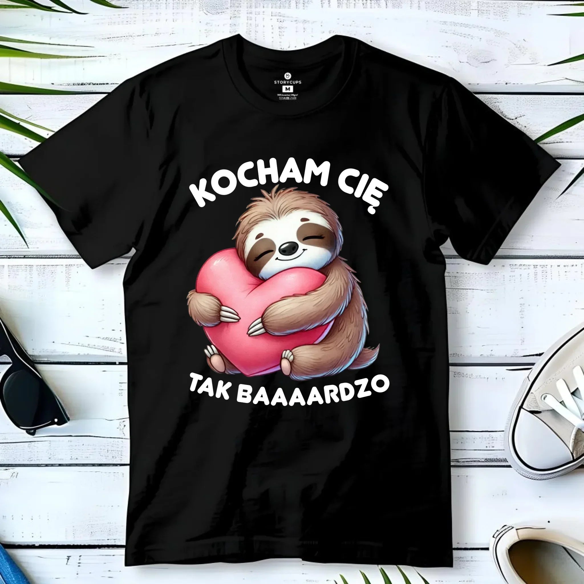 Koszulka dziecięca - Leniwiec Kocham Cię tak baaaardzo W16 - StoryCups.pl